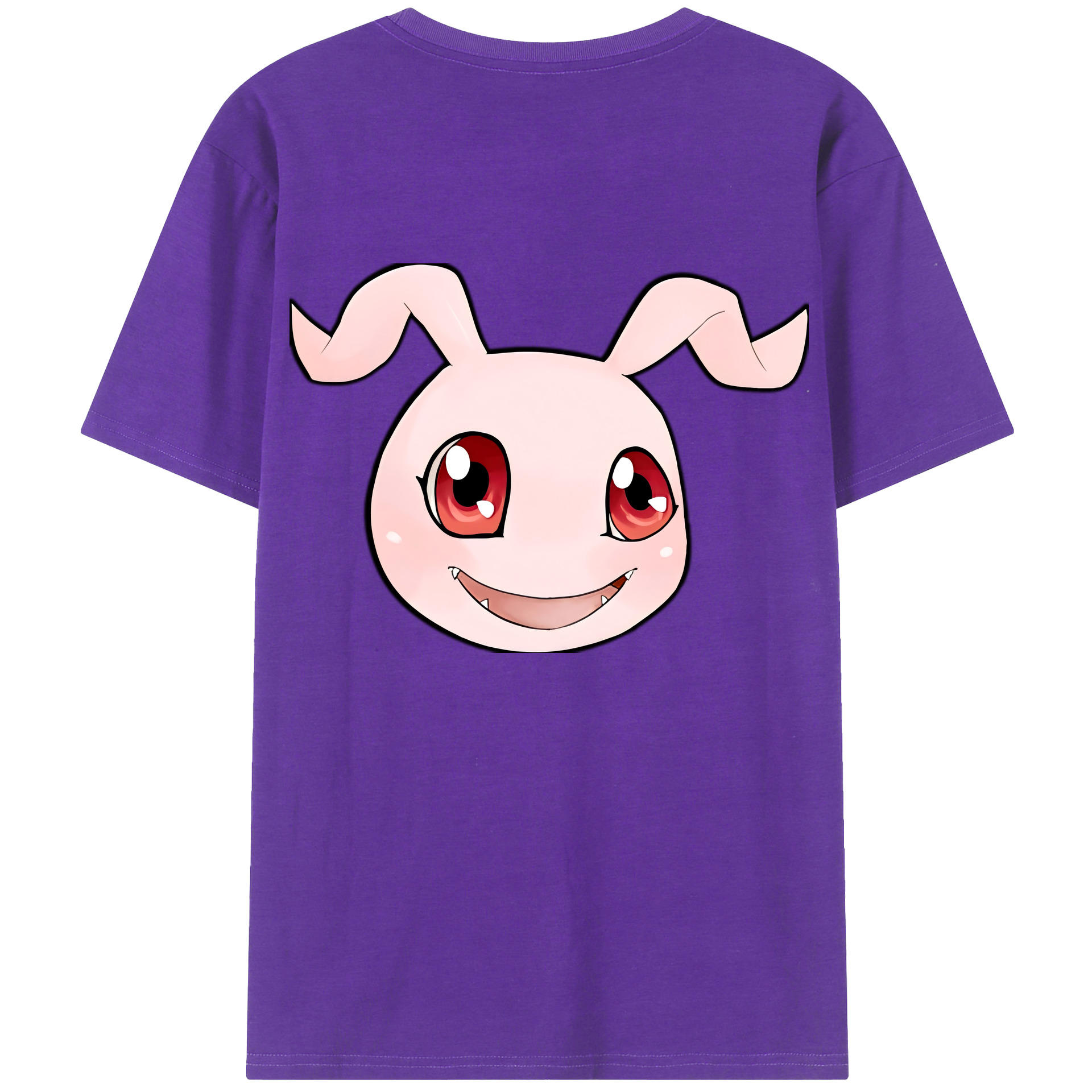 （画像用） Digimon デジタルモンスター/デジモン 綿100％ メンズ半袖Tシャツ（バックプリント） 通気性
