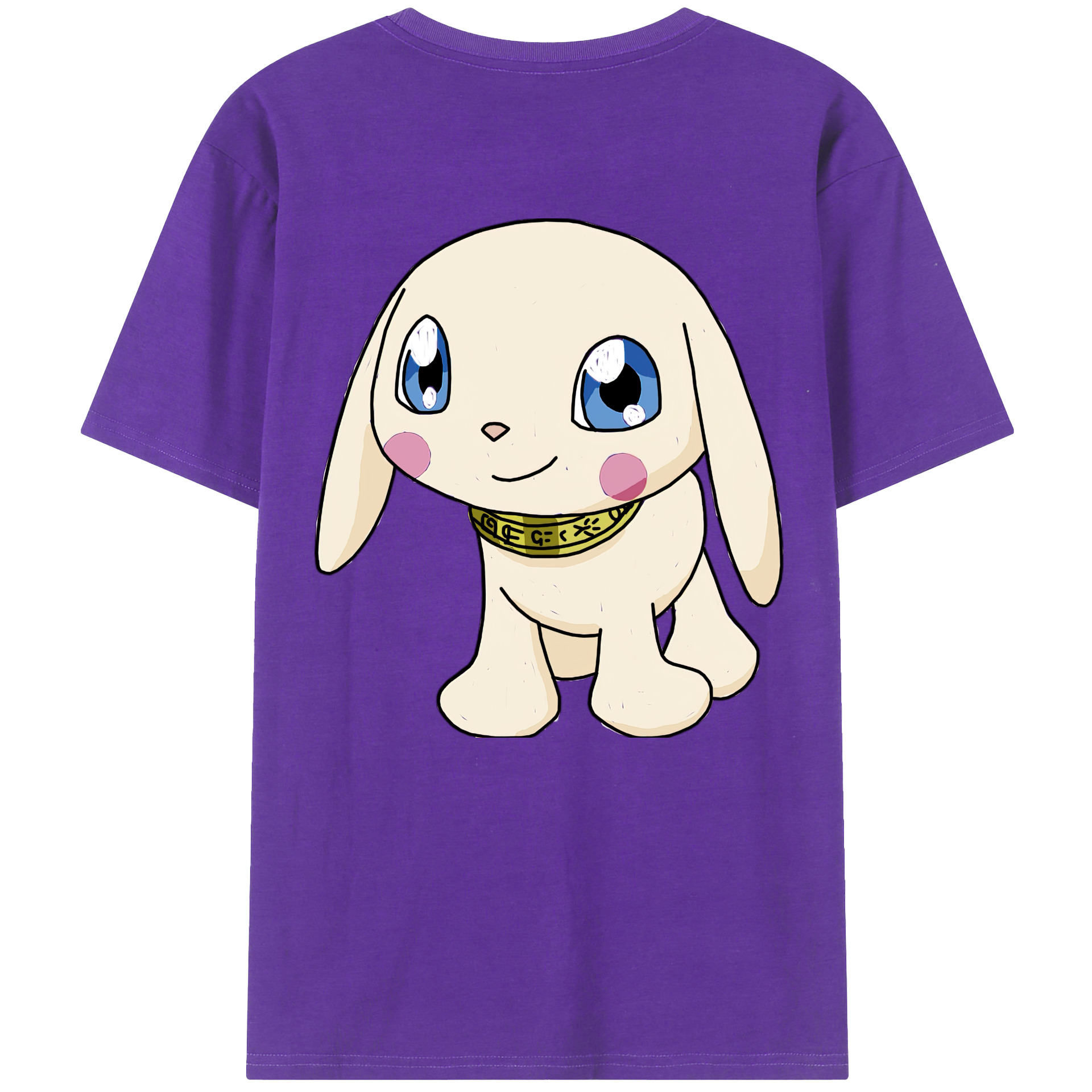 （画像用） Digimon デジタルモンスター/デジモン 綿100％ メンズ半袖Tシャツ（バックプリント） 通気性