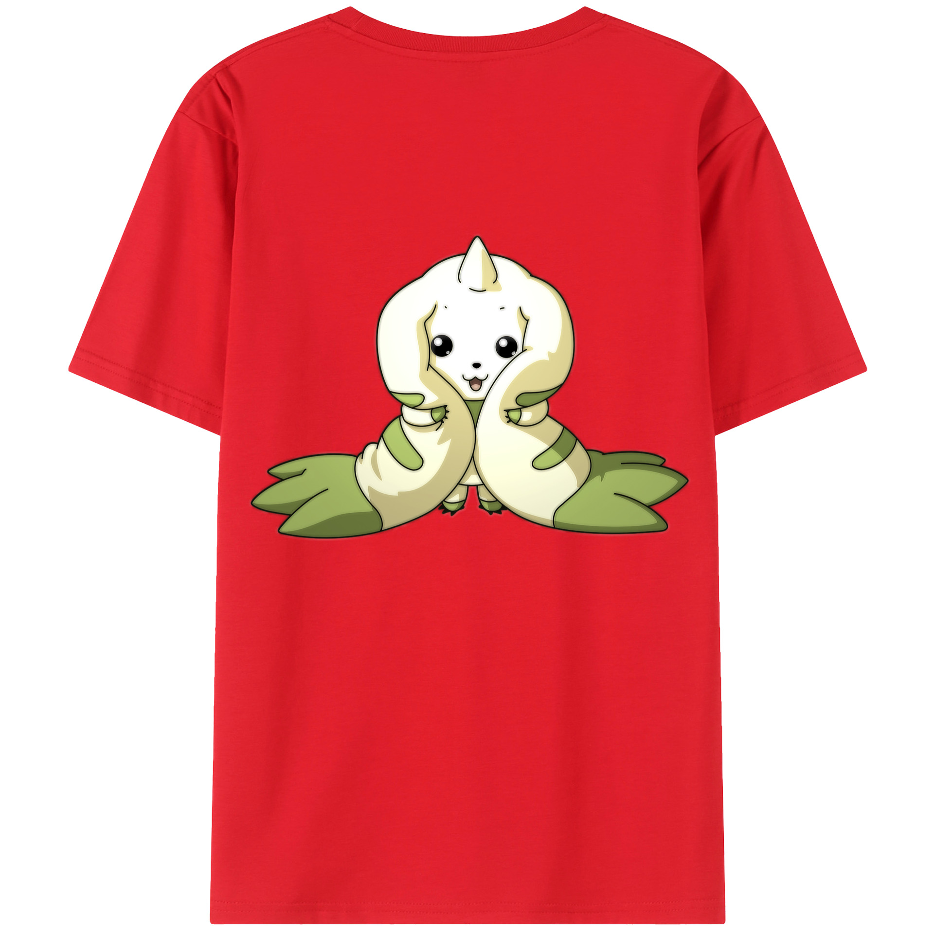 （画像用） Digimon デジタルモンスター/デジモン 綿100％ メンズ半袖Tシャツ（バックプリント） 通気性