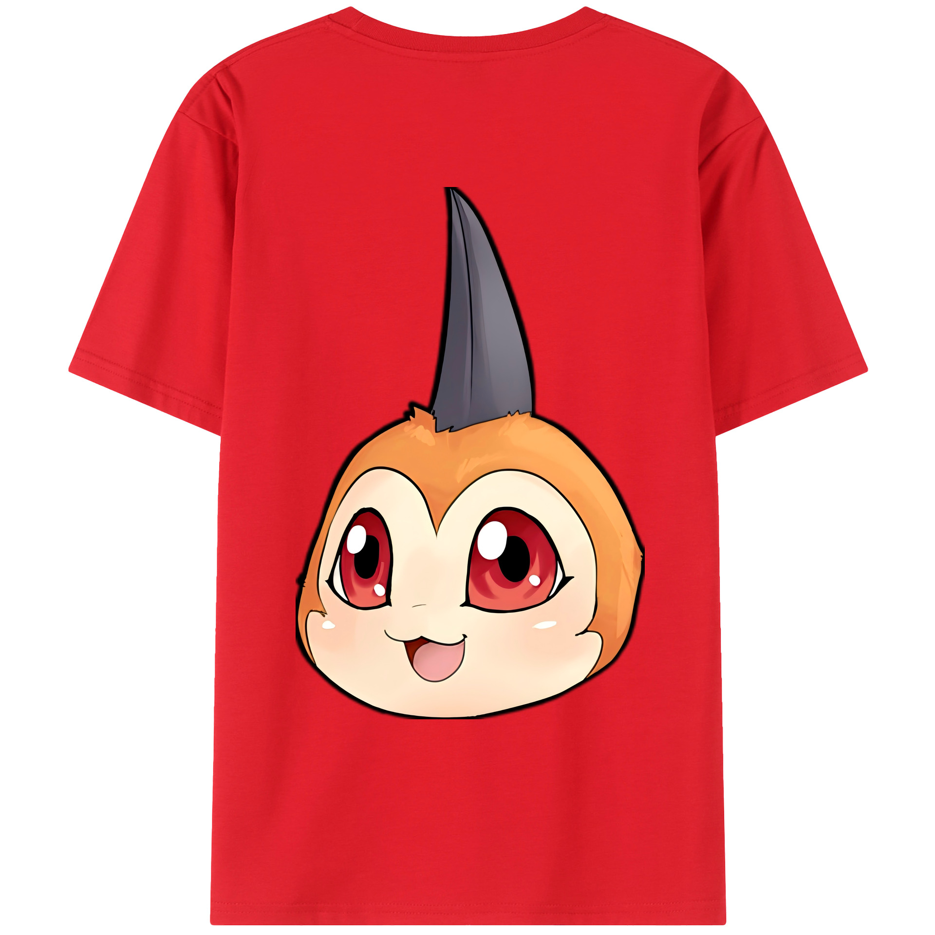 （画像用） Digimon デジタルモンスター/デジモン 綿100％ メンズ半袖Tシャツ（バックプリント） 通気性