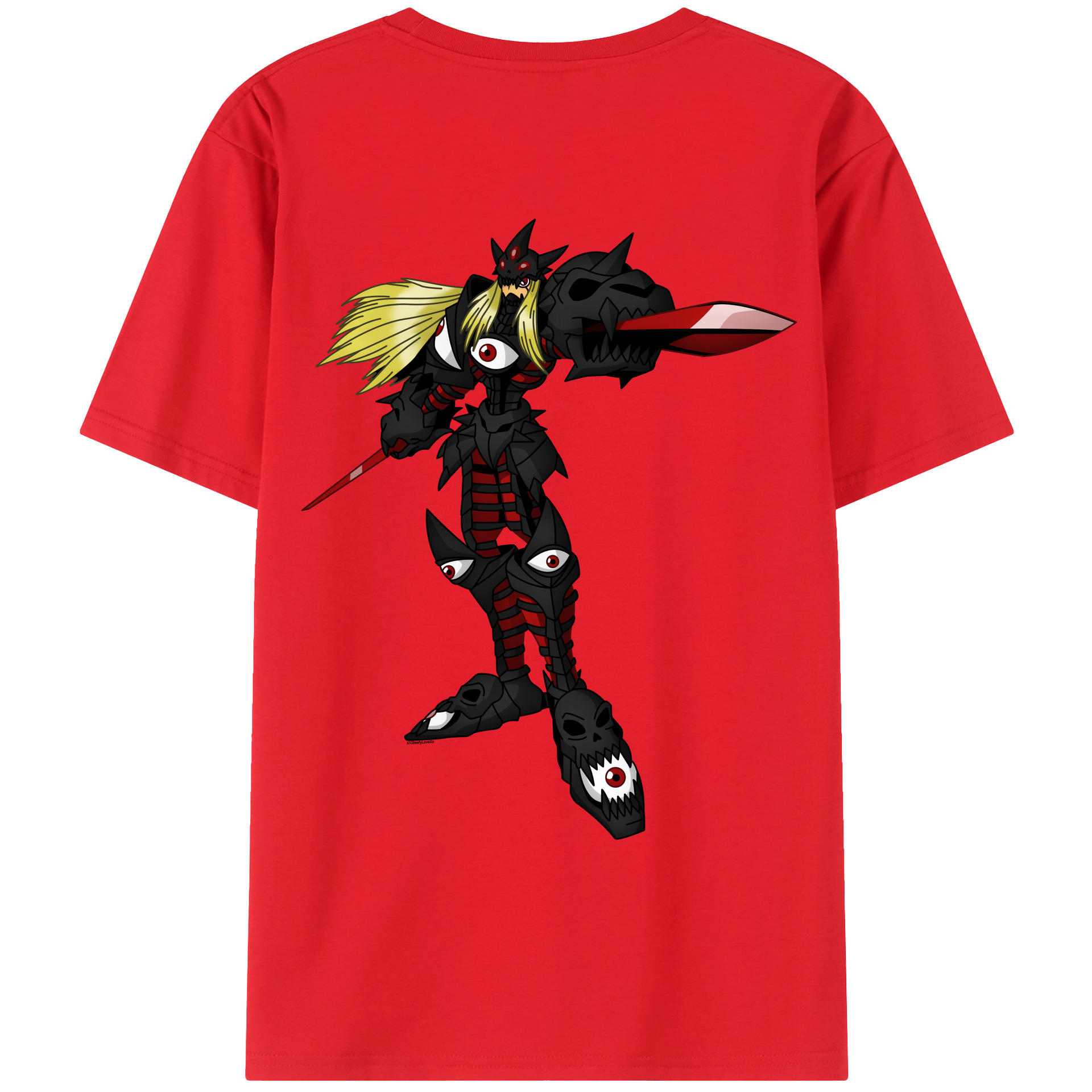 （画像用） Digimon デジタルモンスター/デジモン 綿100％ メンズ半袖Tシャツ（バックプリント） 通気性