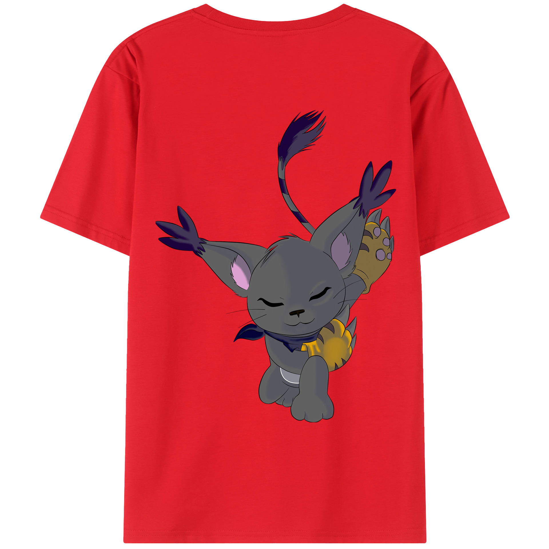 （画像用） Digimon デジタルモンスター/デジモン 綿100％ メンズ半袖Tシャツ（バックプリント） 通気性