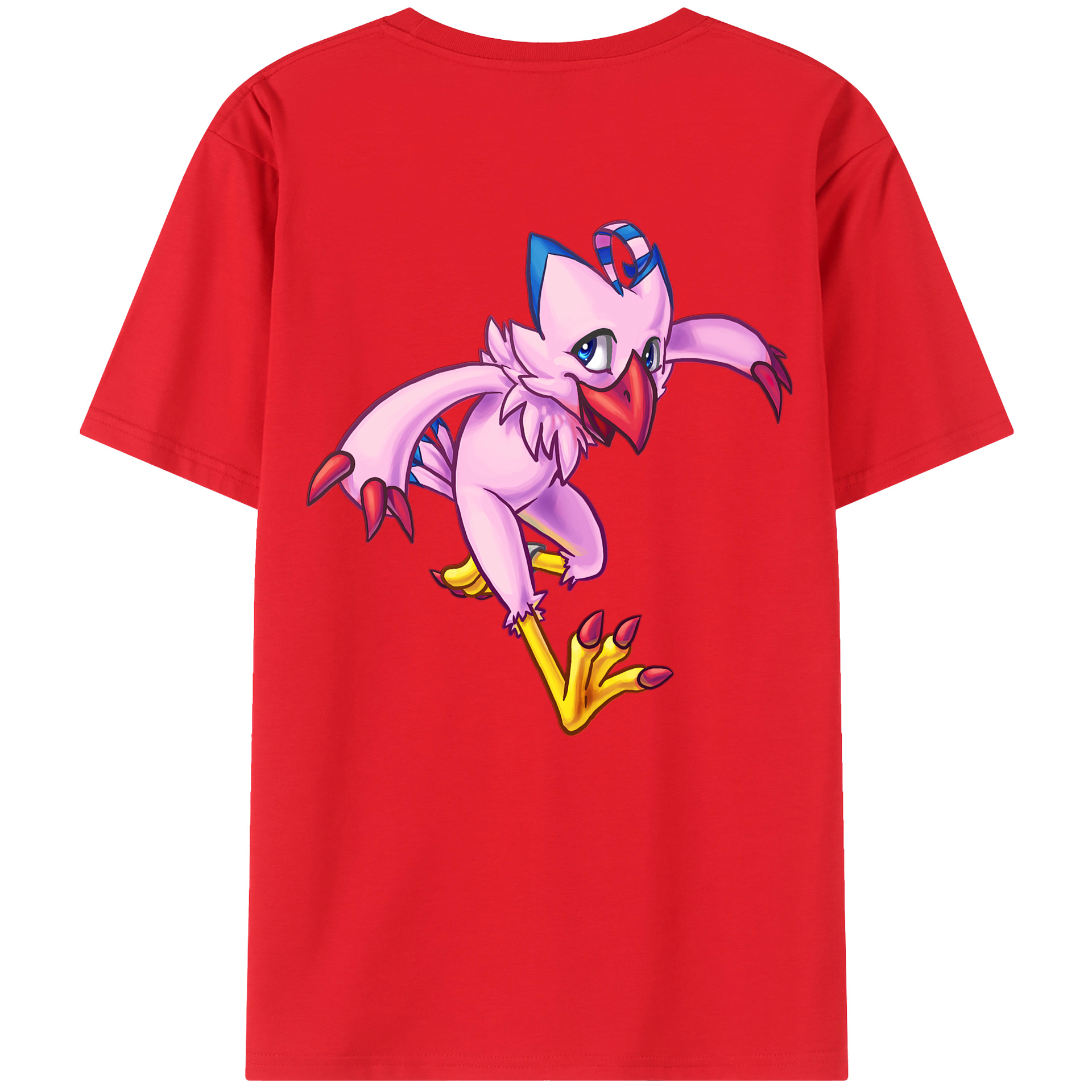 （画像用） Digimon デジタルモンスター/デジモン 綿100％ メンズ半袖Tシャツ（バックプリント） 通気性