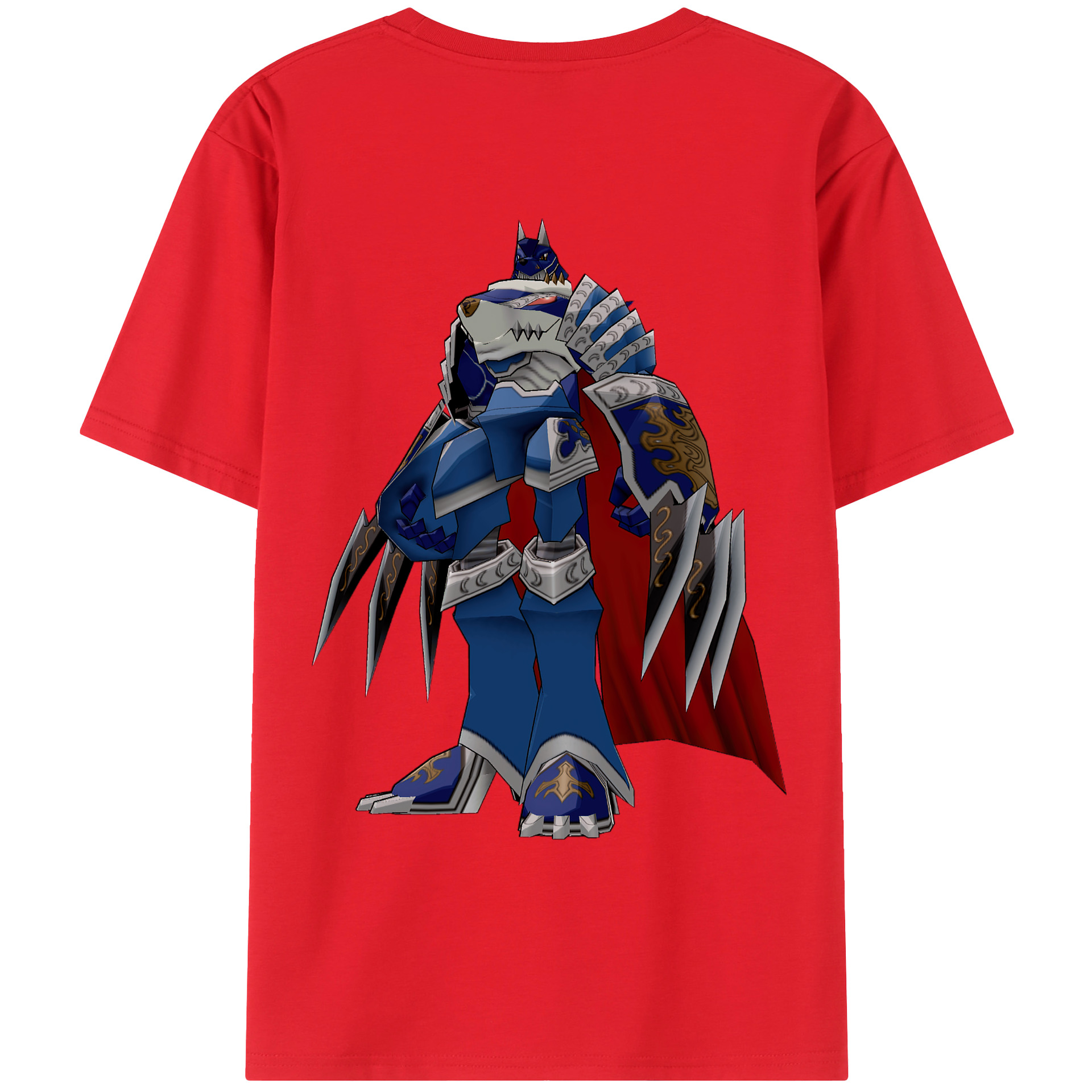 （画像用） Digimon デジタルモンスター/デジモン 綿100％ メンズ半袖Tシャツ（バックプリント） 通気性