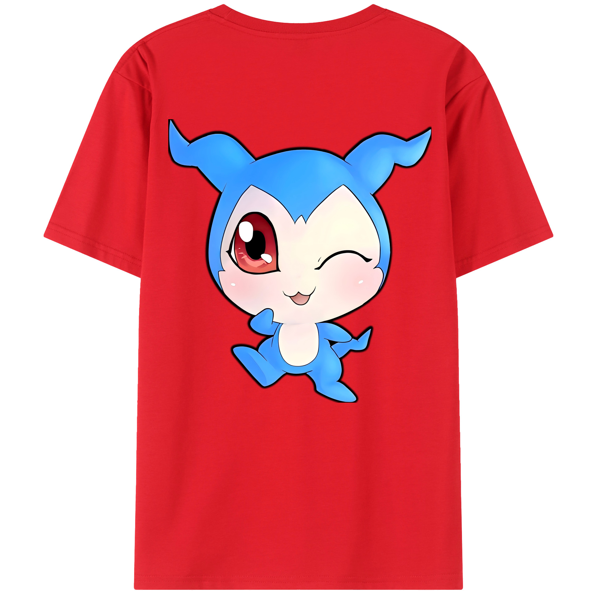 （画像用） Digimon デジタルモンスター/デジモン 綿100％ メンズ半袖Tシャツ（バックプリント） 通気性