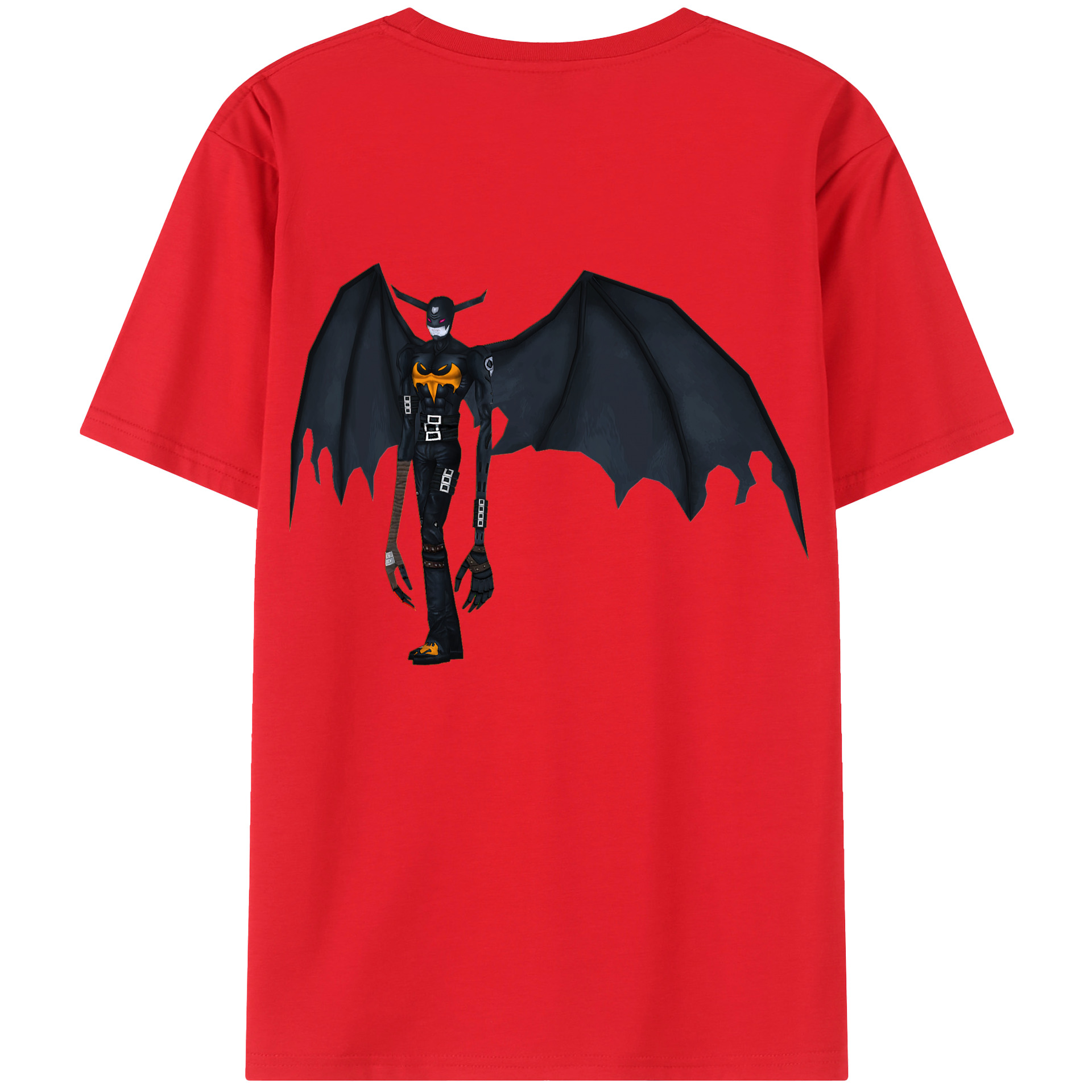 （画像用） Digimon デジタルモンスター/デジモン 綿100％ メンズ半袖Tシャツ（バックプリント） 通気性