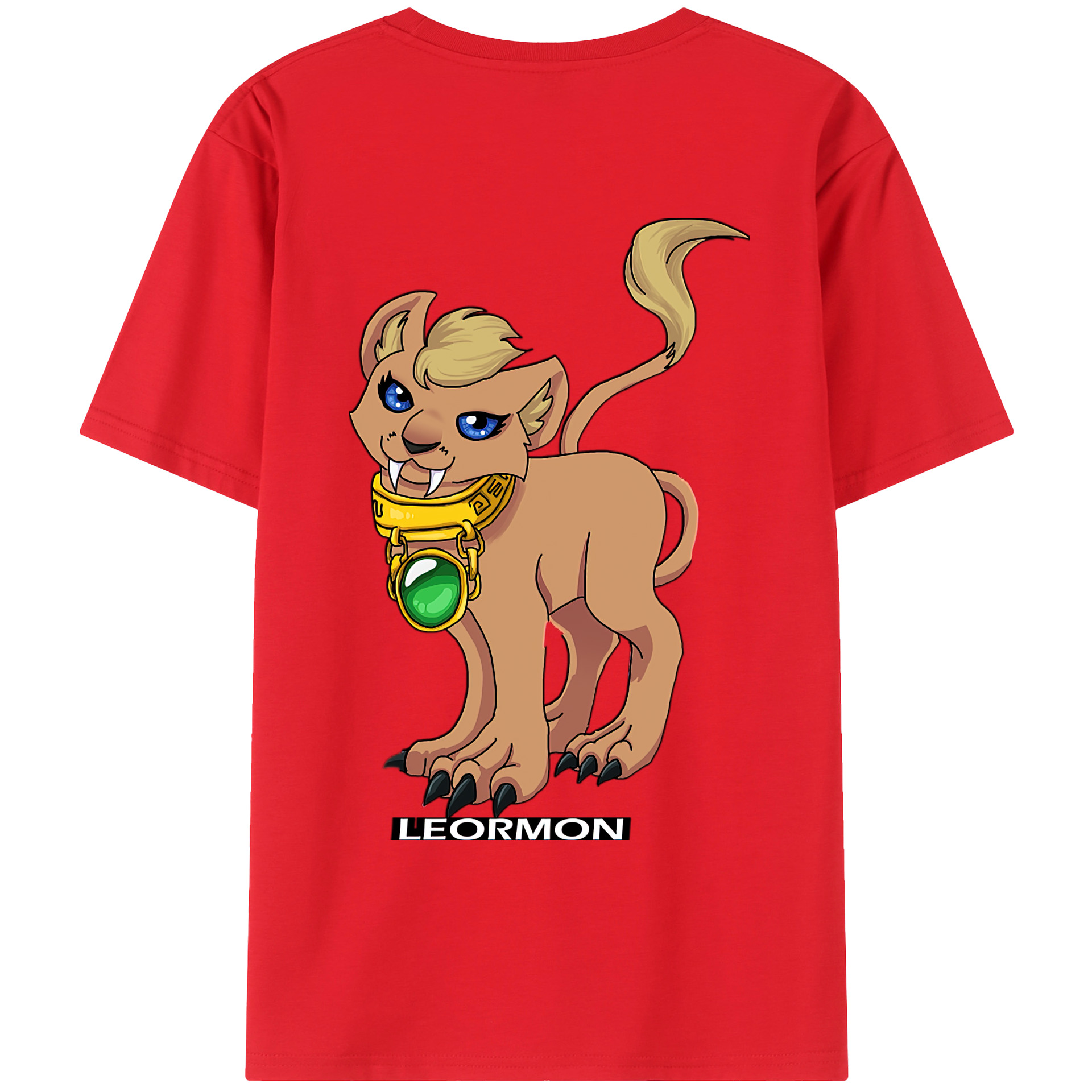 （画像用） Digimon デジタルモンスター/デジモン 綿100％ メンズ半袖Tシャツ（バックプリント） 通気性