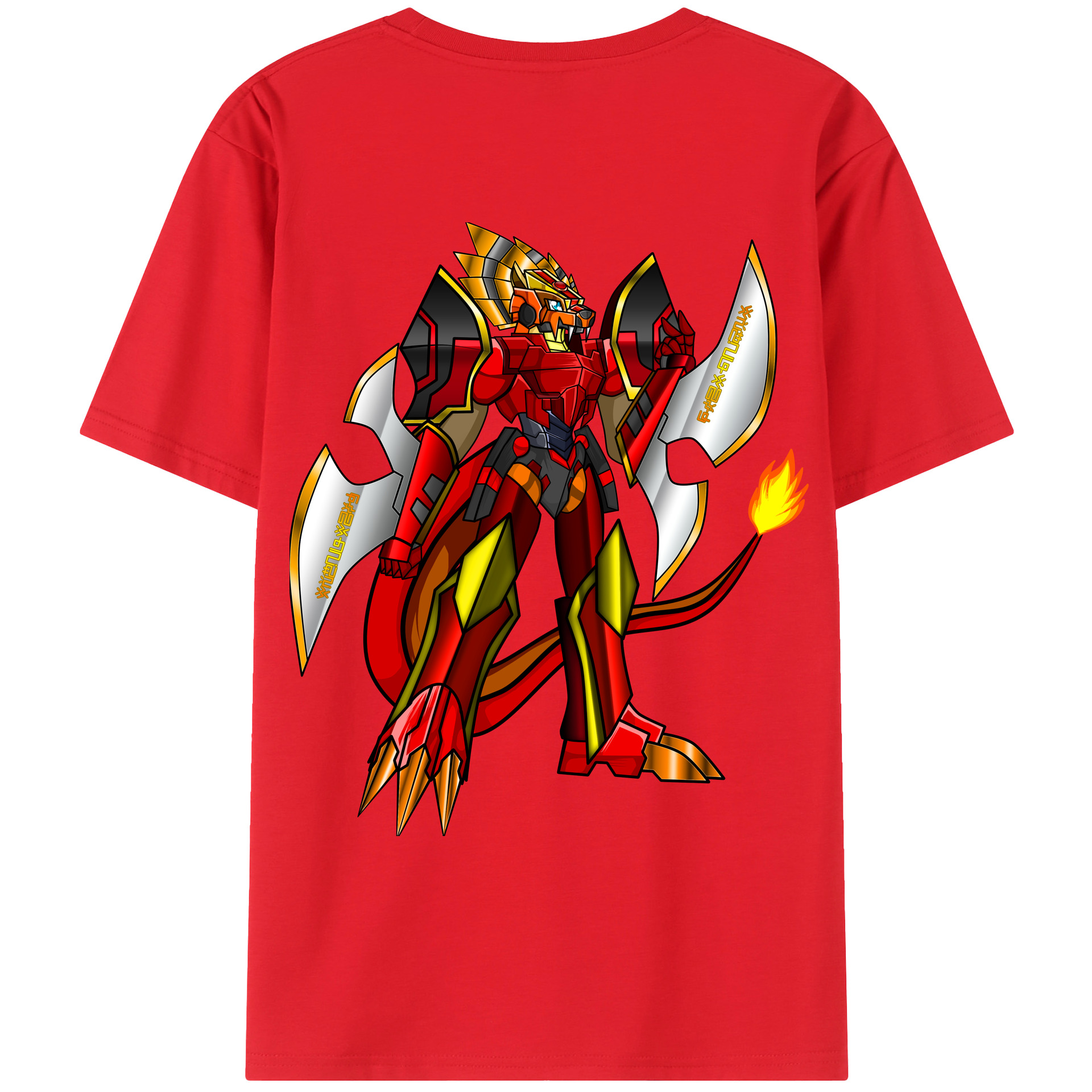 （画像用） Digimon デジタルモンスター/デジモン 綿100％ メンズ半袖Tシャツ（バックプリント） 通気性