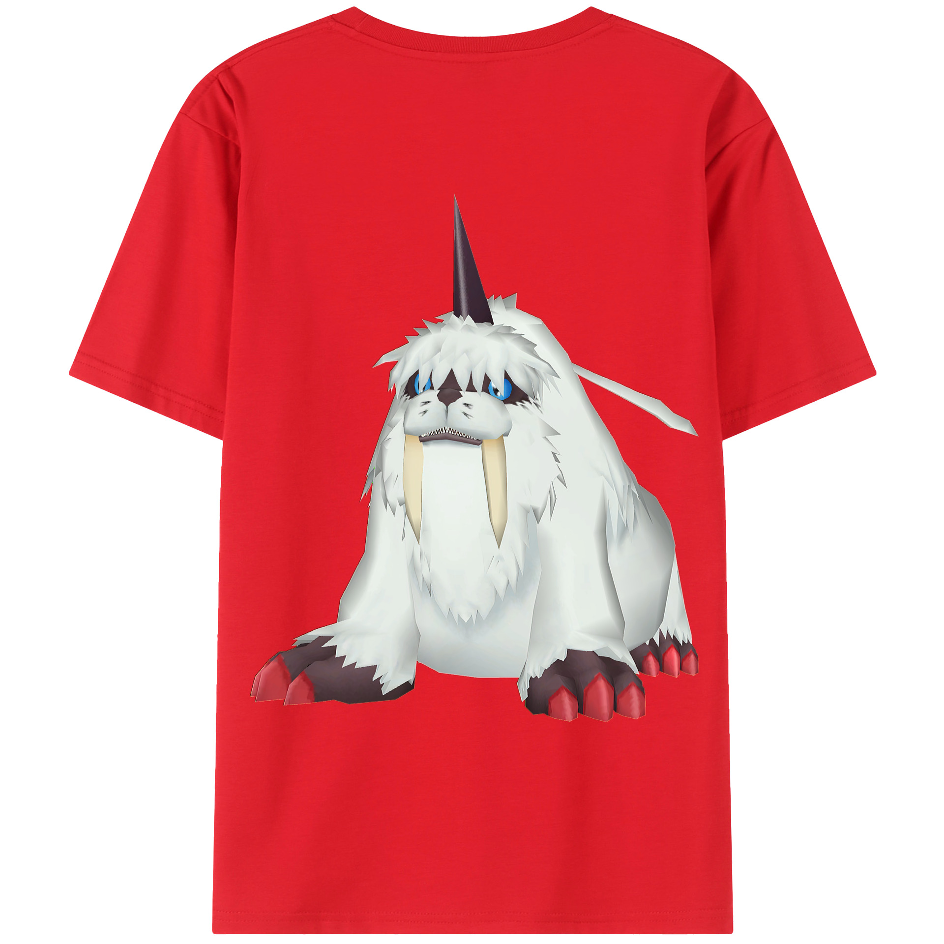 （画像用） Digimon デジタルモンスター/デジモン 綿100％ メンズ半袖Tシャツ（バックプリント） 通気性