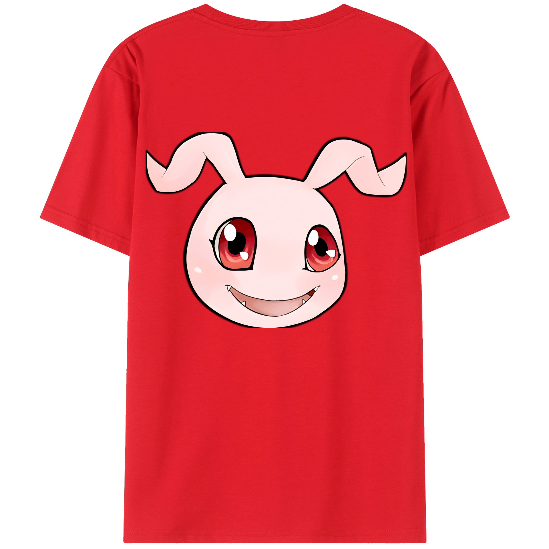 （画像用） Digimon デジタルモンスター/デジモン 綿100％ メンズ半袖Tシャツ（バックプリント） 通気性