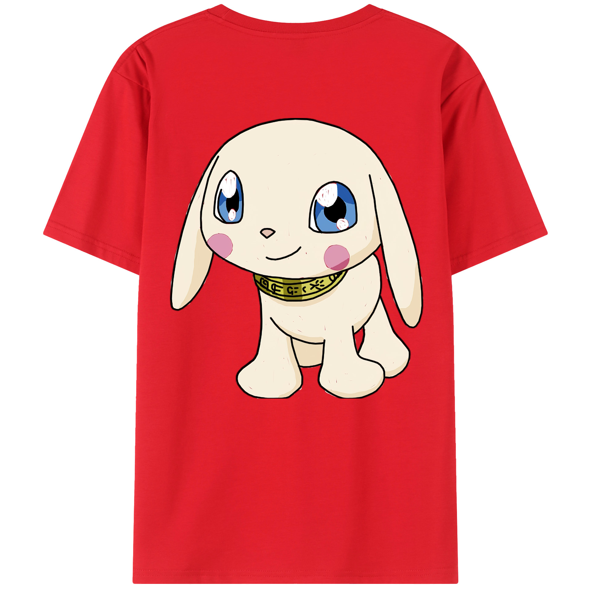 （画像用） Digimon デジタルモンスター/デジモン 綿100％ メンズ半袖Tシャツ（バックプリント） 通気性