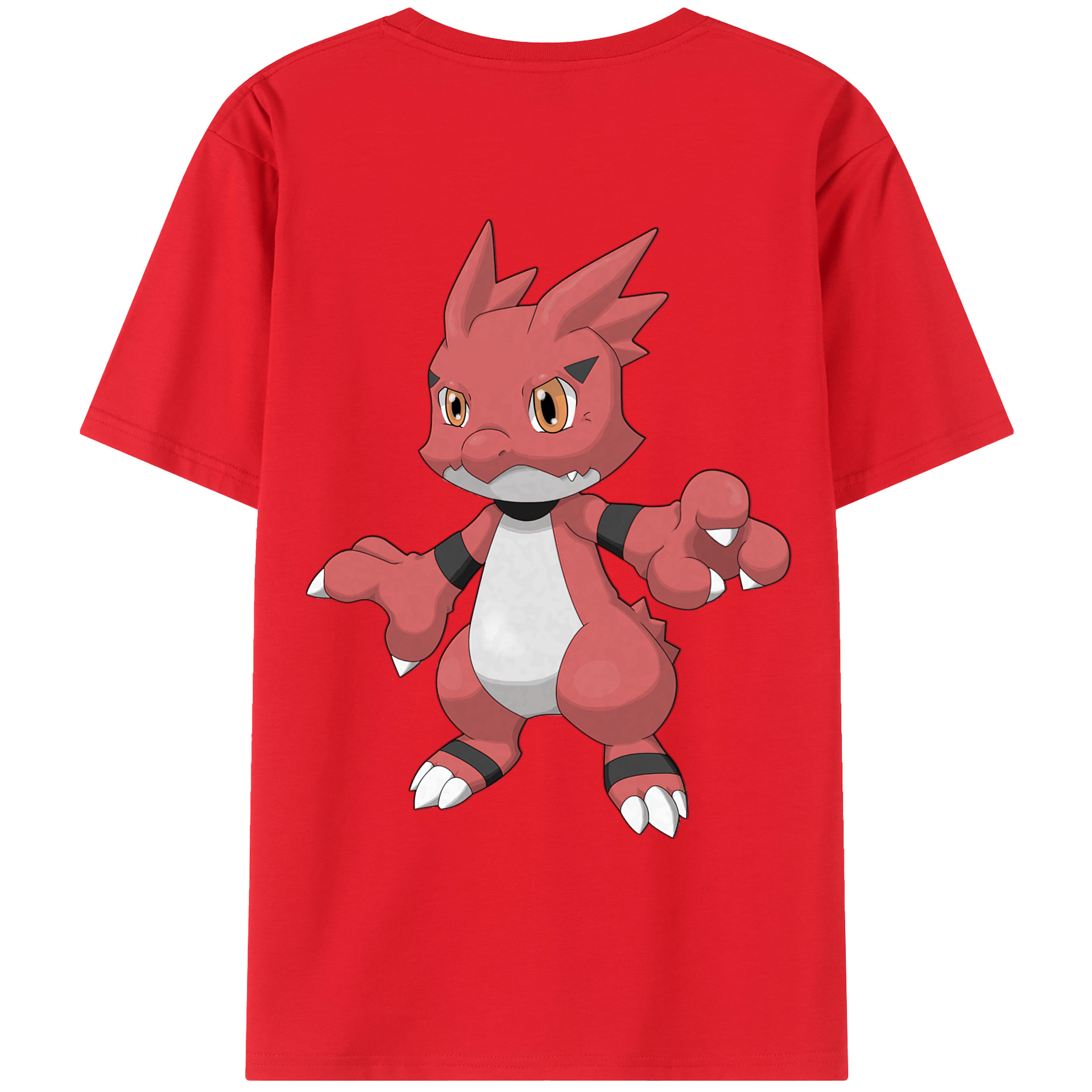 （画像用） Digimon デジタルモンスター/デジモン 綿100％ メンズ半袖Tシャツ（バックプリント） 通気性