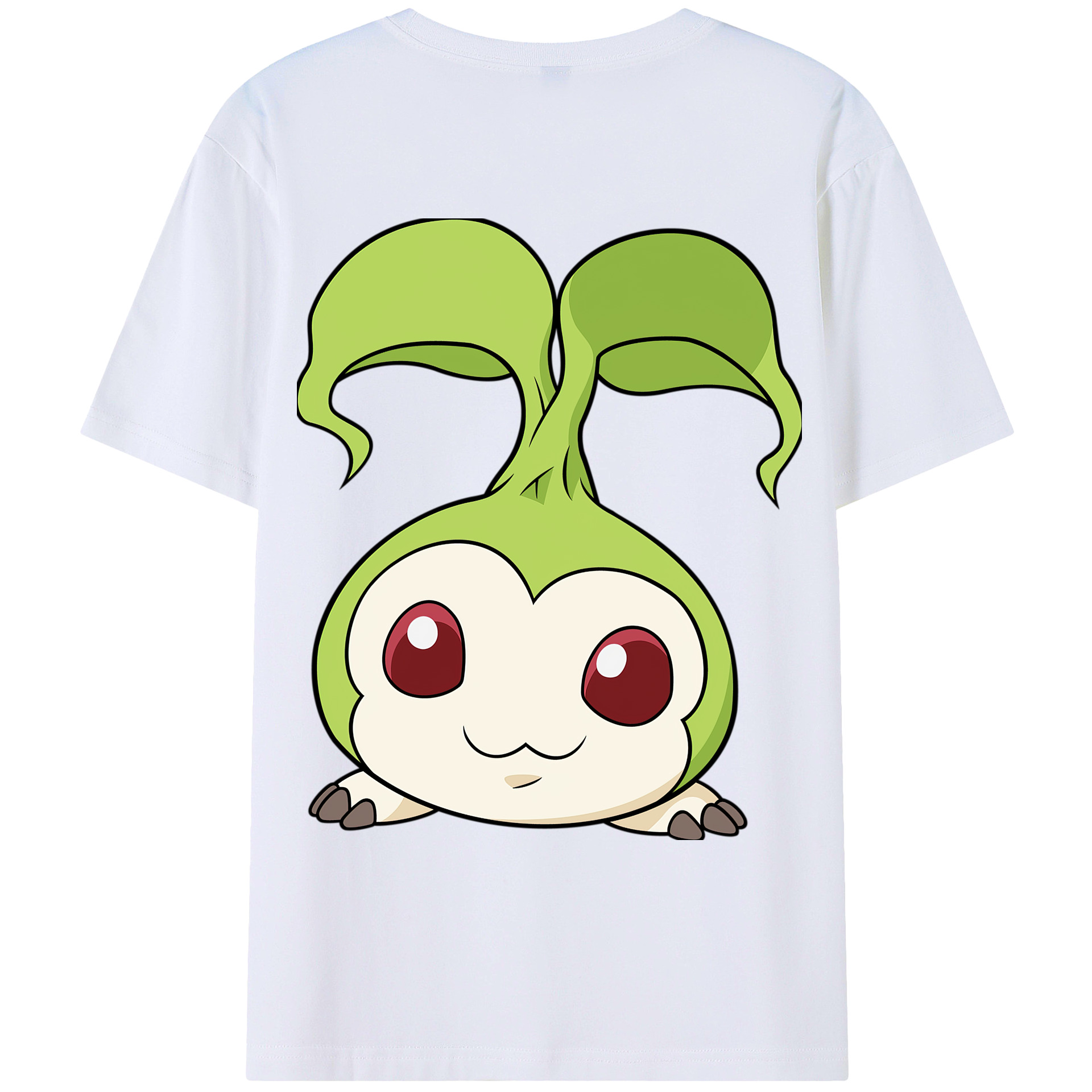 （画像用） Digimon デジタルモンスター/デジモン 綿100％ メンズ半袖Tシャツ（バックプリント） 通気性