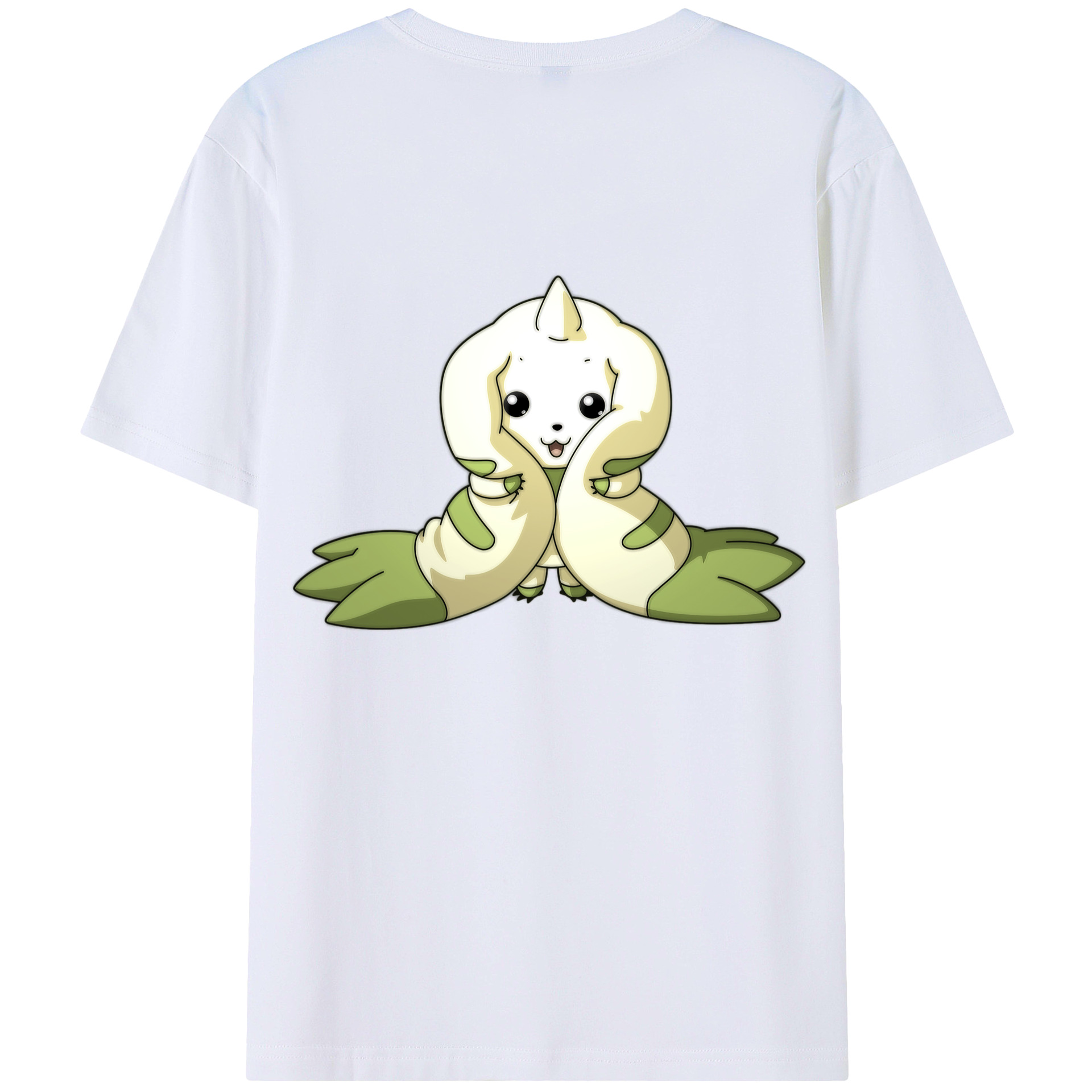 （画像用） Digimon デジタルモンスター/デジモン 綿100％ メンズ半袖Tシャツ（バックプリント） 通気性