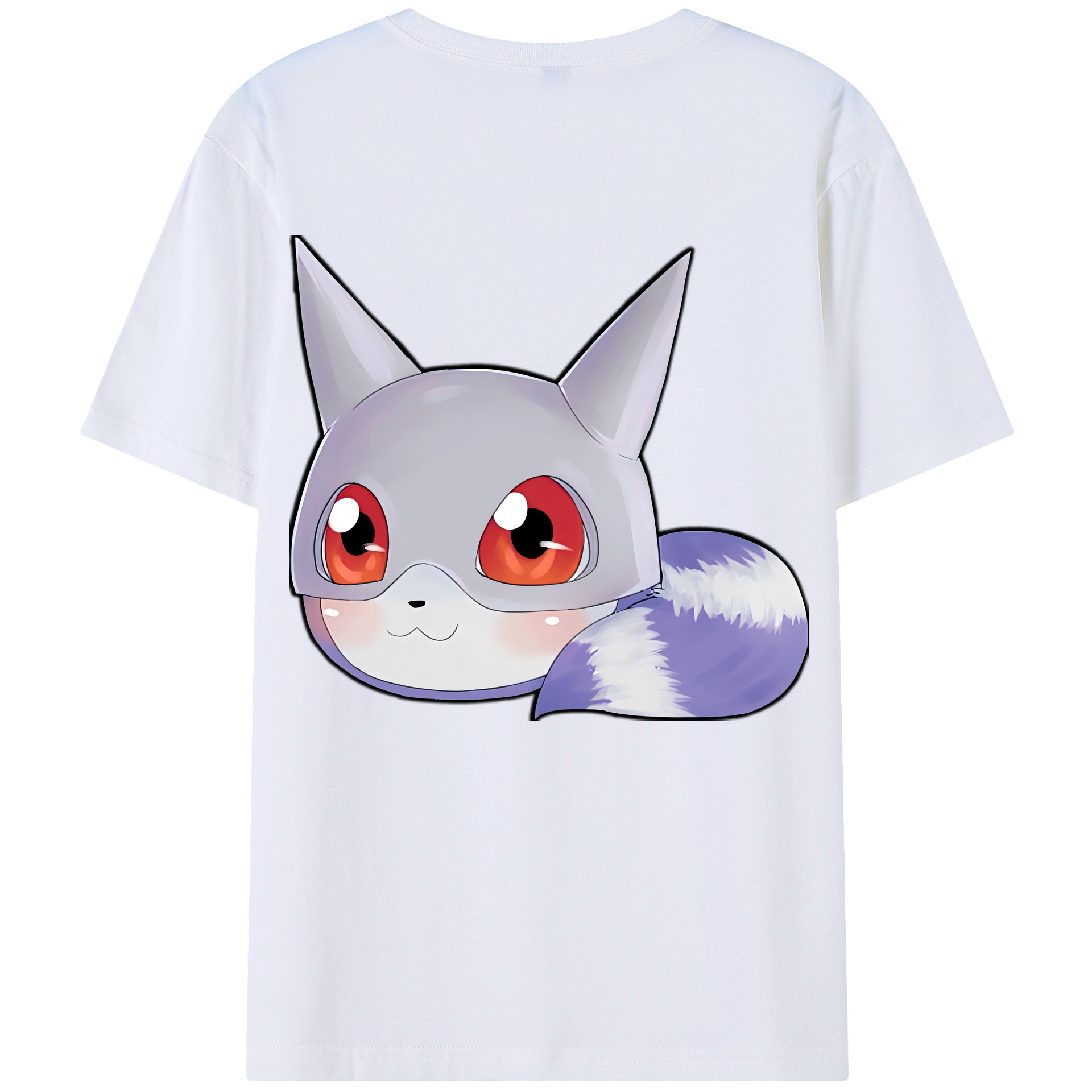 （画像用） Digimon デジタルモンスター/デジモン 綿100％ メンズ半袖Tシャツ（バックプリント） 通気性