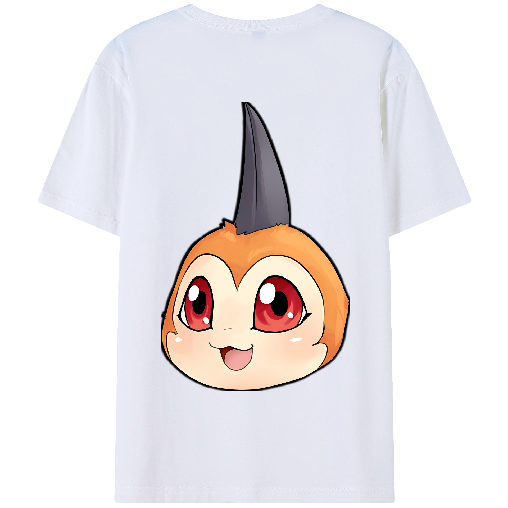 （画像用） Digimon デジタルモンスター/デジモン 綿100％ メンズ半袖Tシャツ（バックプリント） 通気性