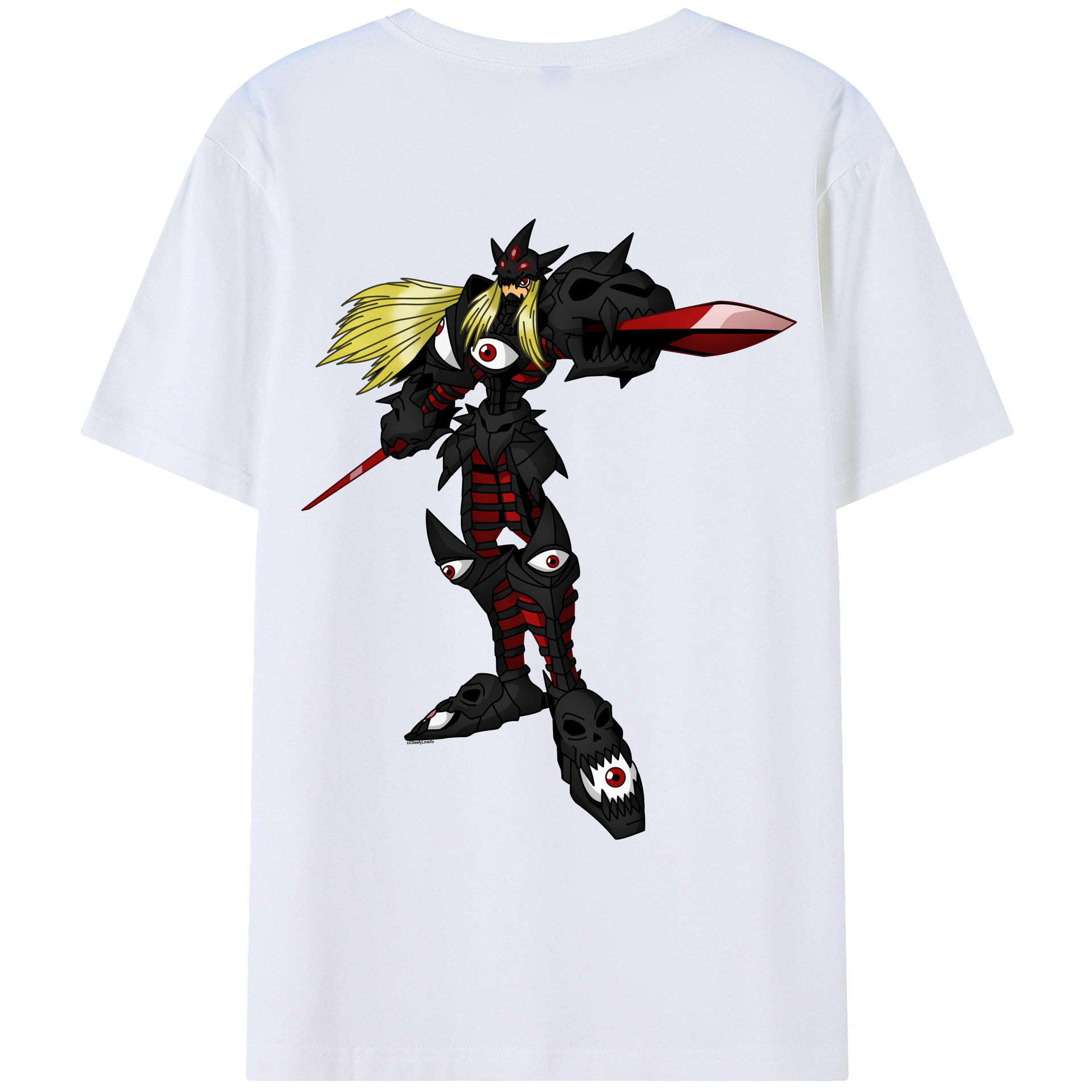 （画像用） Digimon デジタルモンスター/デジモン 綿100％ メンズ半袖Tシャツ（バックプリント） 通気性