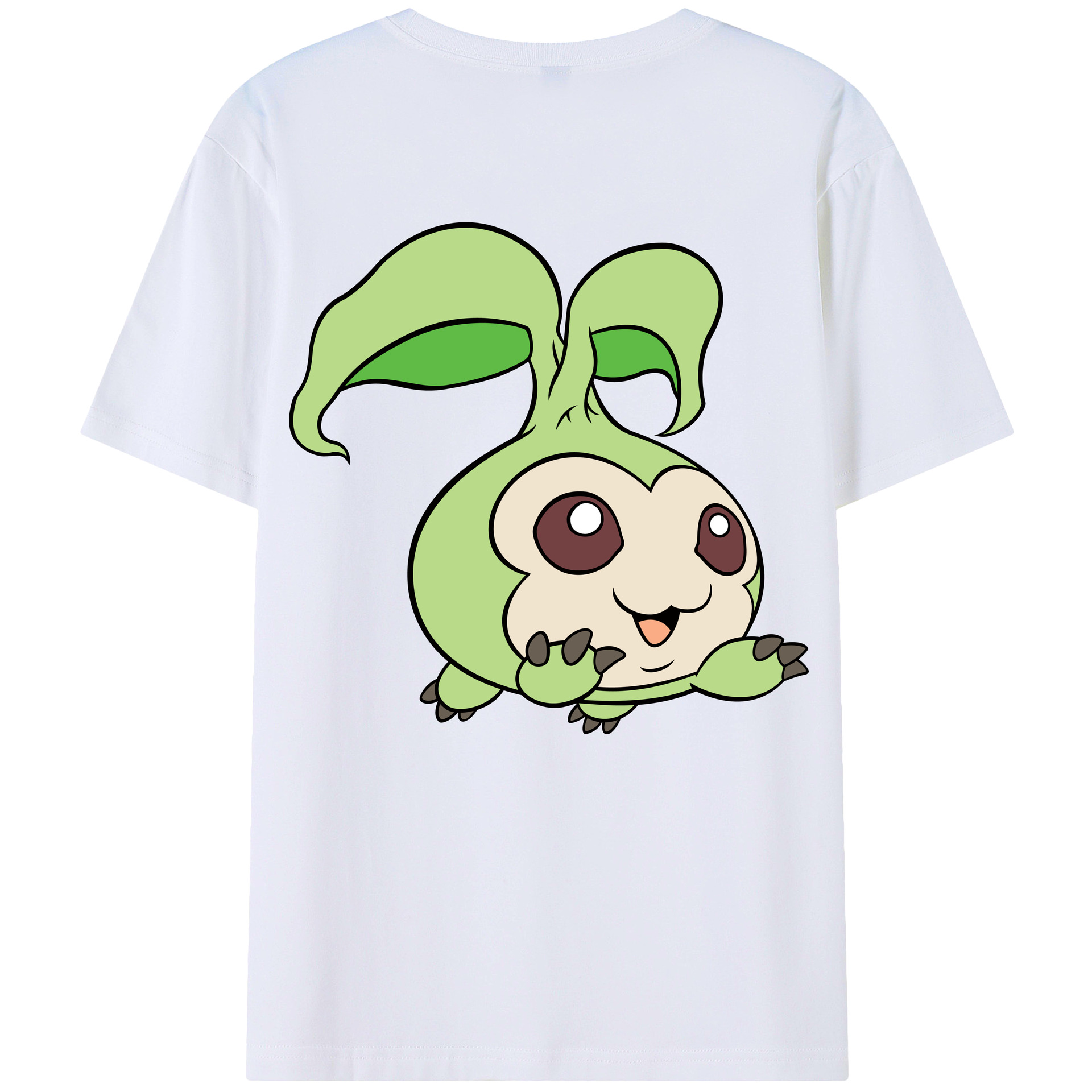 （画像用） Digimon デジタルモンスター/デジモン 綿100％ メンズ半袖Tシャツ（バックプリント） 通気性