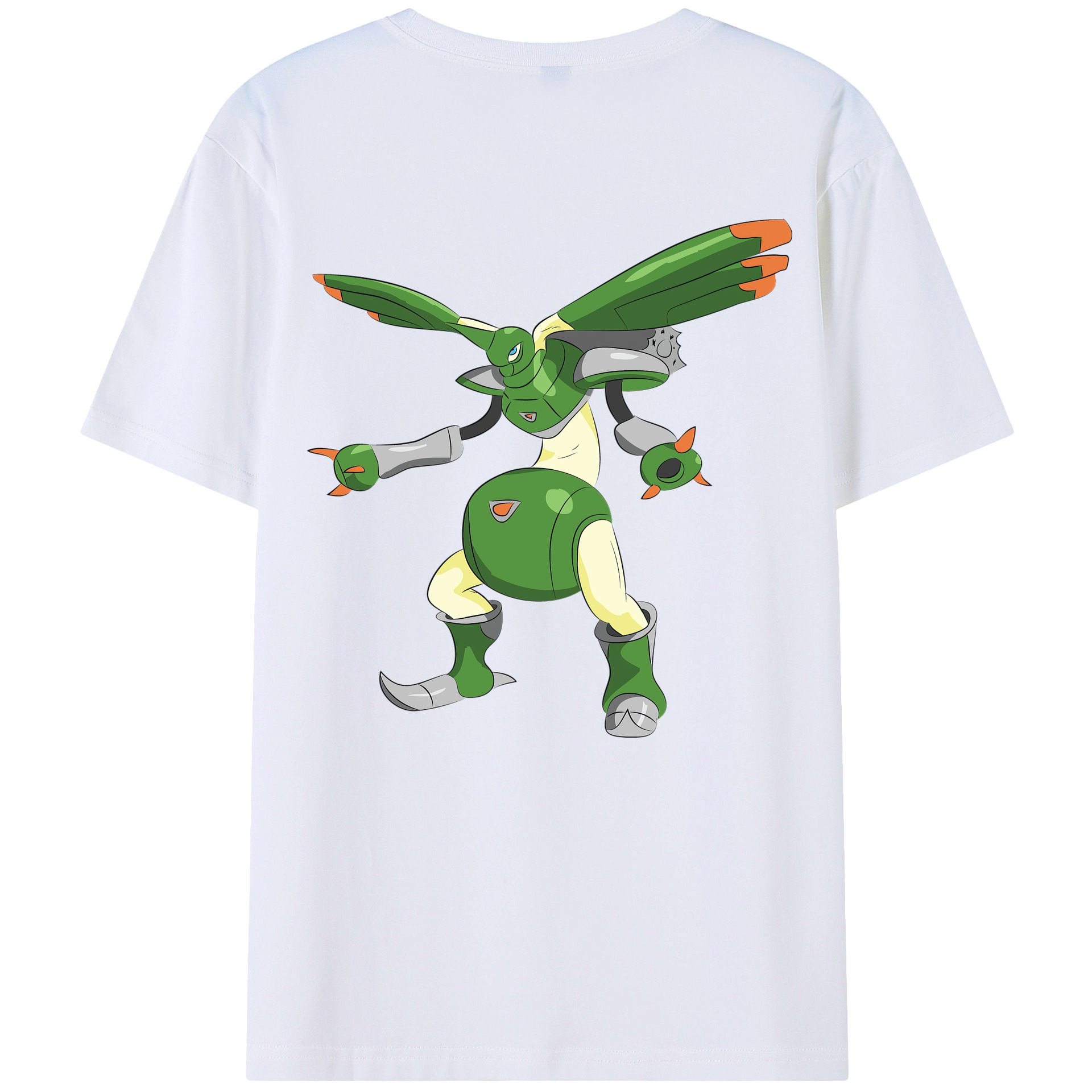 （画像用） Digimon デジタルモンスター/デジモン 綿100％ メンズ半袖Tシャツ（バックプリント） 通気性