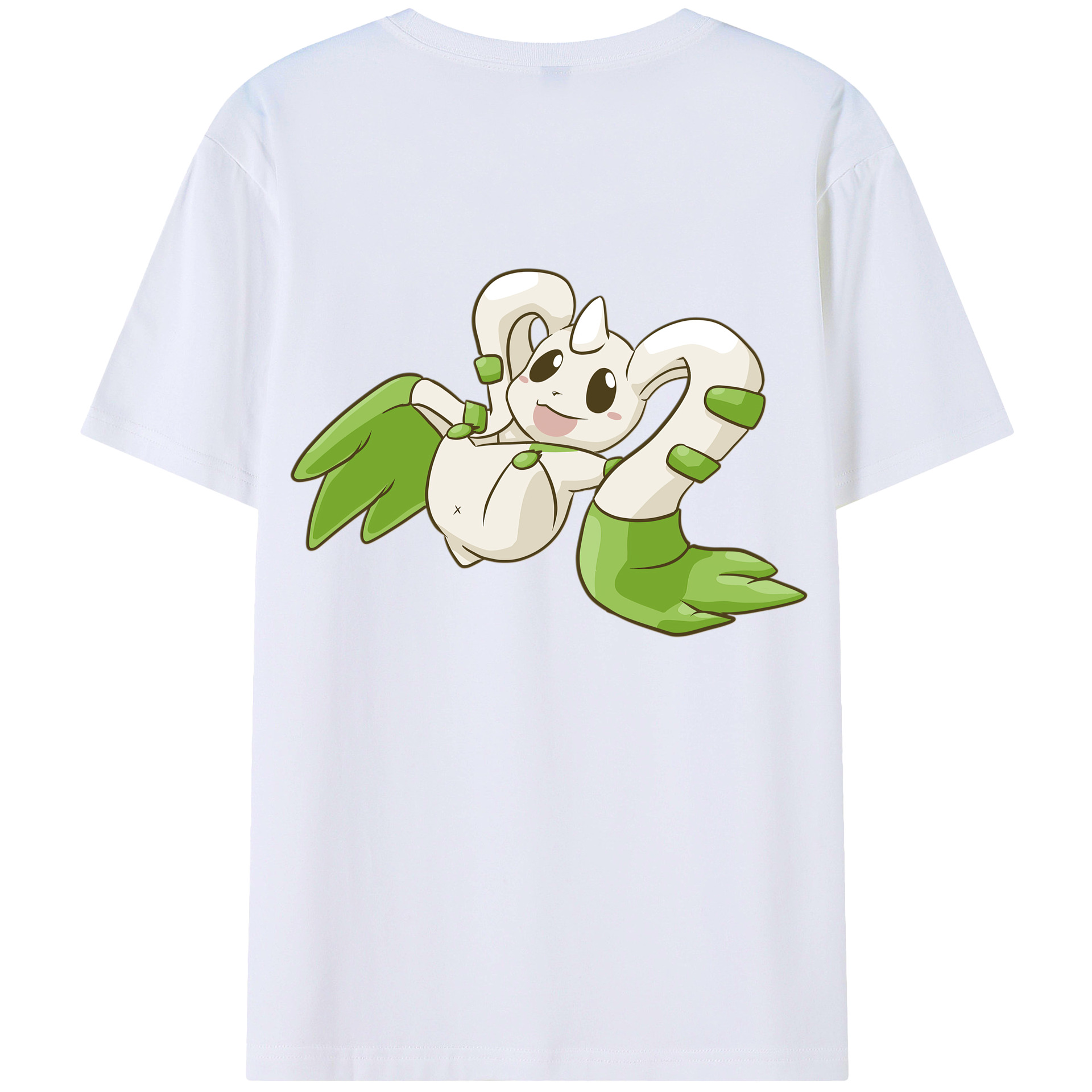 （画像用） Digimon デジタルモンスター/デジモン 綿100％ メンズ半袖Tシャツ（バックプリント） 通気性