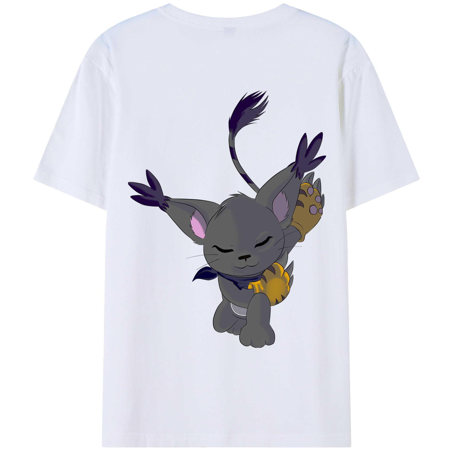 （画像用） Digimon デジタルモンスター/デジモン 綿100％ メンズ半袖Tシャツ（バックプリント） 通気性