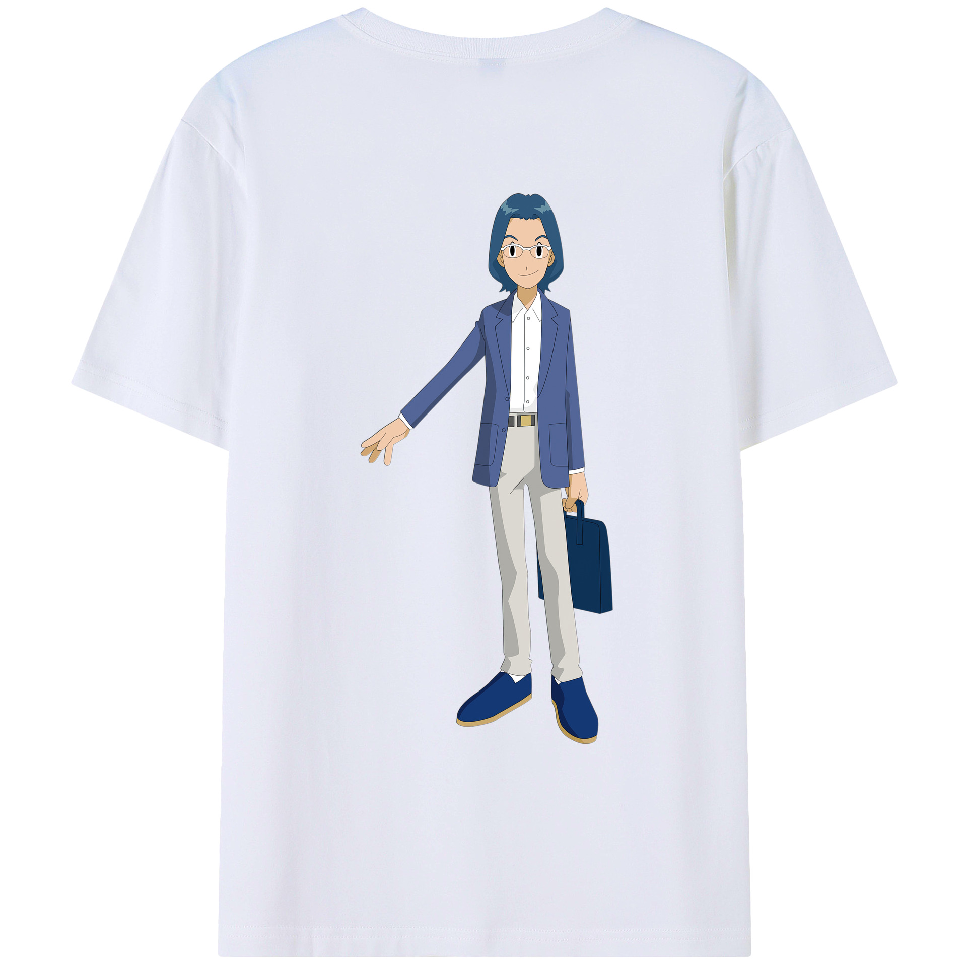 （画像用） Digimon デジタルモンスター/デジモン 綿100％ メンズ半袖Tシャツ（バックプリント） 通気性