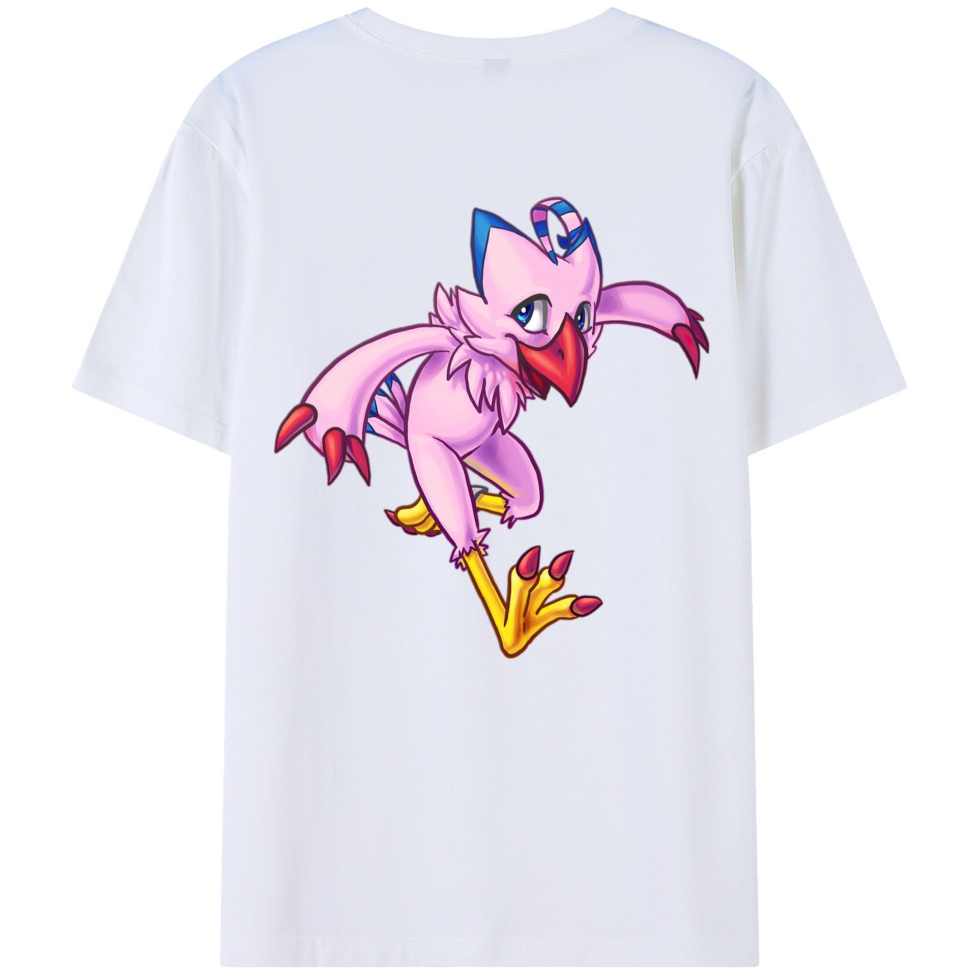 （画像用） Digimon デジタルモンスター/デジモン 綿100％ メンズ半袖Tシャツ（バックプリント） 通気性