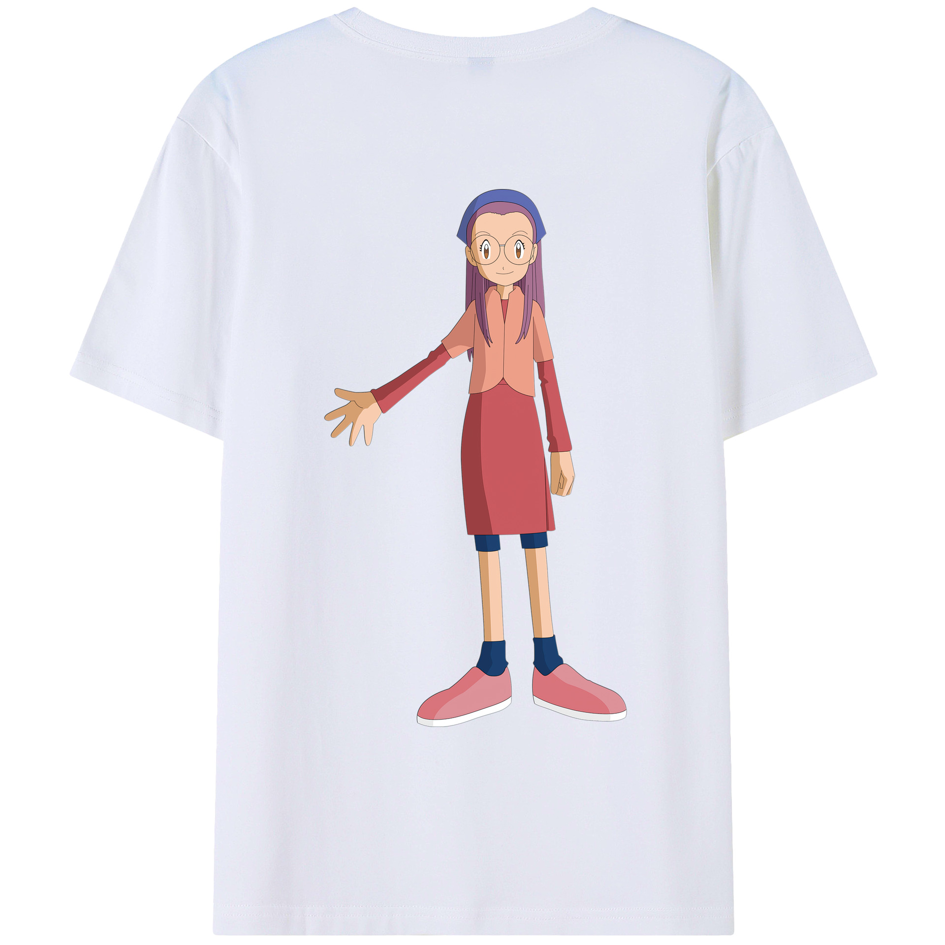 （画像用） Digimon デジタルモンスター/デジモン 綿100％ メンズ半袖Tシャツ（バックプリント） 通気性