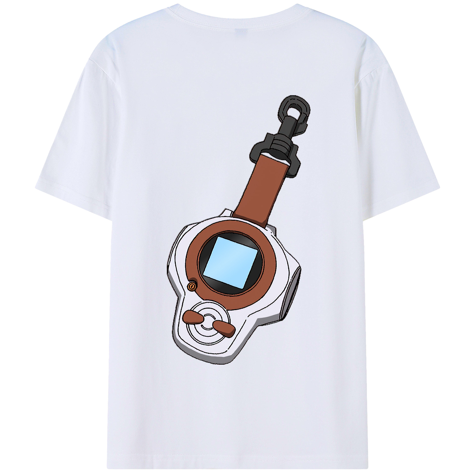 （画像用） Digimon デジタルモンスター/デジモン 綿100％ メンズ半袖Tシャツ（バックプリント） 通気性