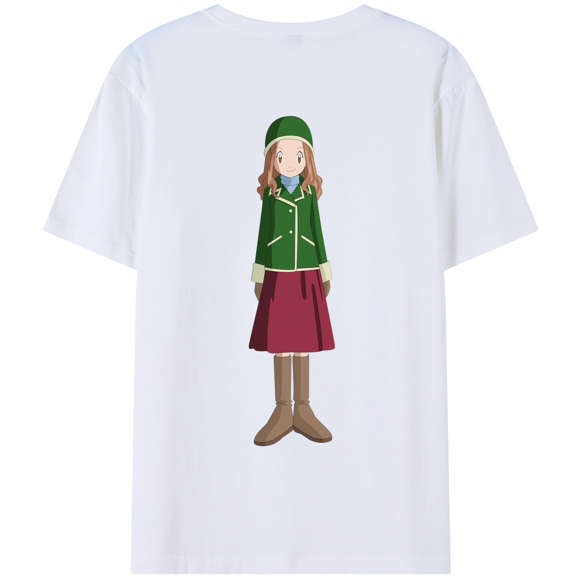 （画像用） Digimon デジタルモンスター/デジモン 綿100％ メンズ半袖Tシャツ（バックプリント） 通気性