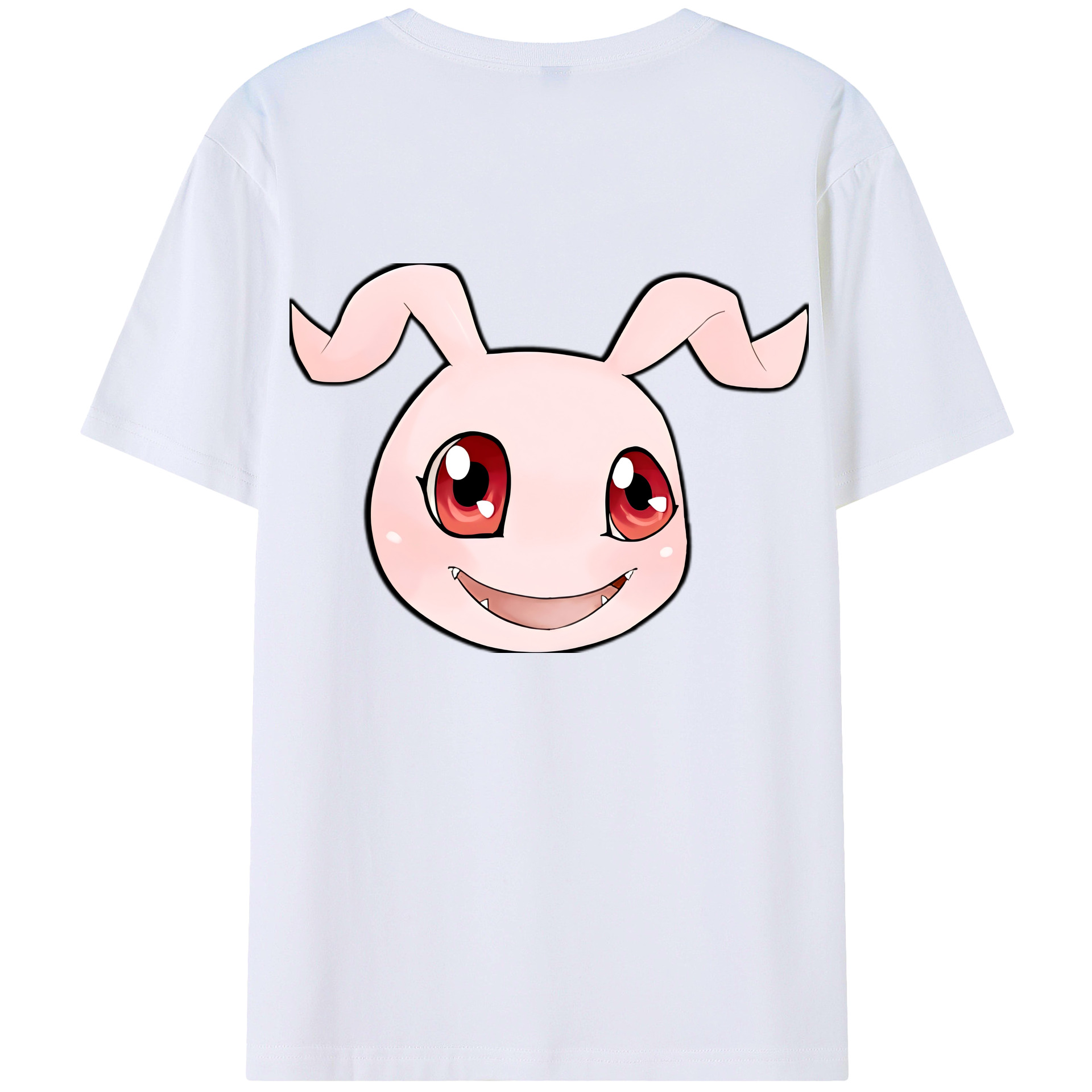 （画像用） Digimon デジタルモンスター/デジモン 綿100％ メンズ半袖Tシャツ（バックプリント） 通気性