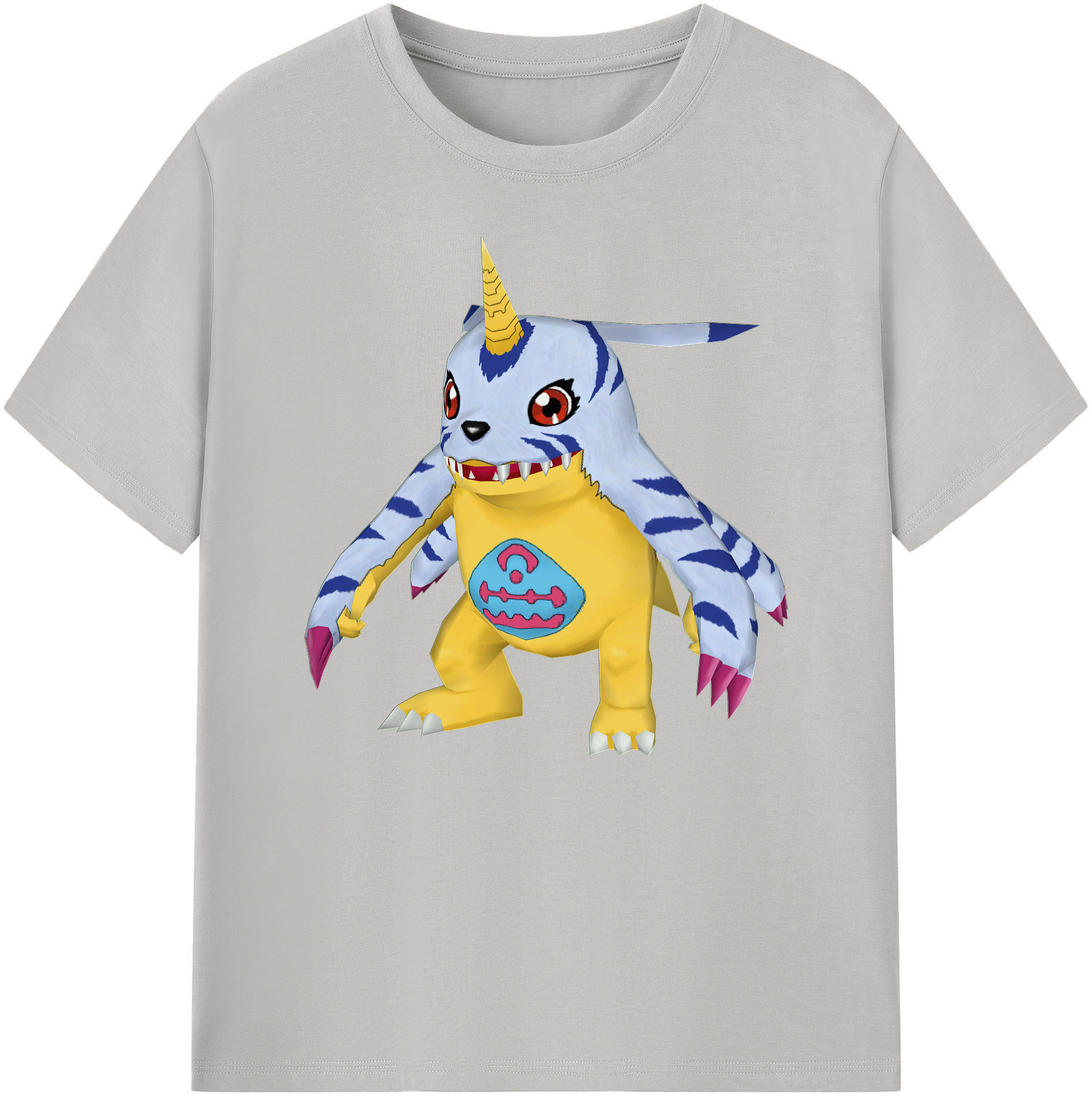 （画像用） Digimon デジタルモンスター/デジモン 綿100％ メンズ半袖Tシャツ｜肌触りやわらか＆通気性