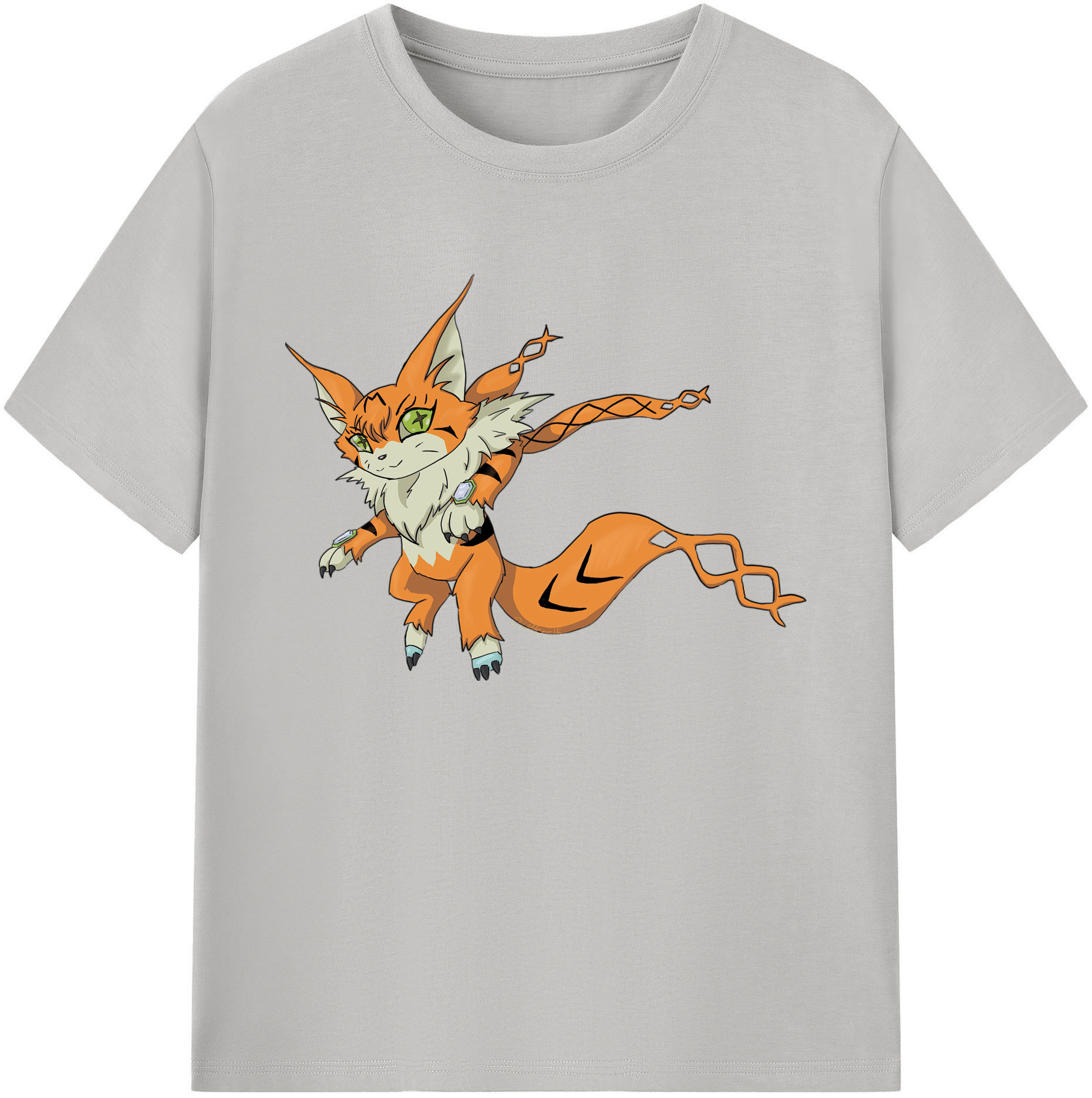 （画像用） Digimon デジタルモンスター/デジモン 綿100％ メンズ半袖Tシャツ｜肌触りやわらか＆通気性