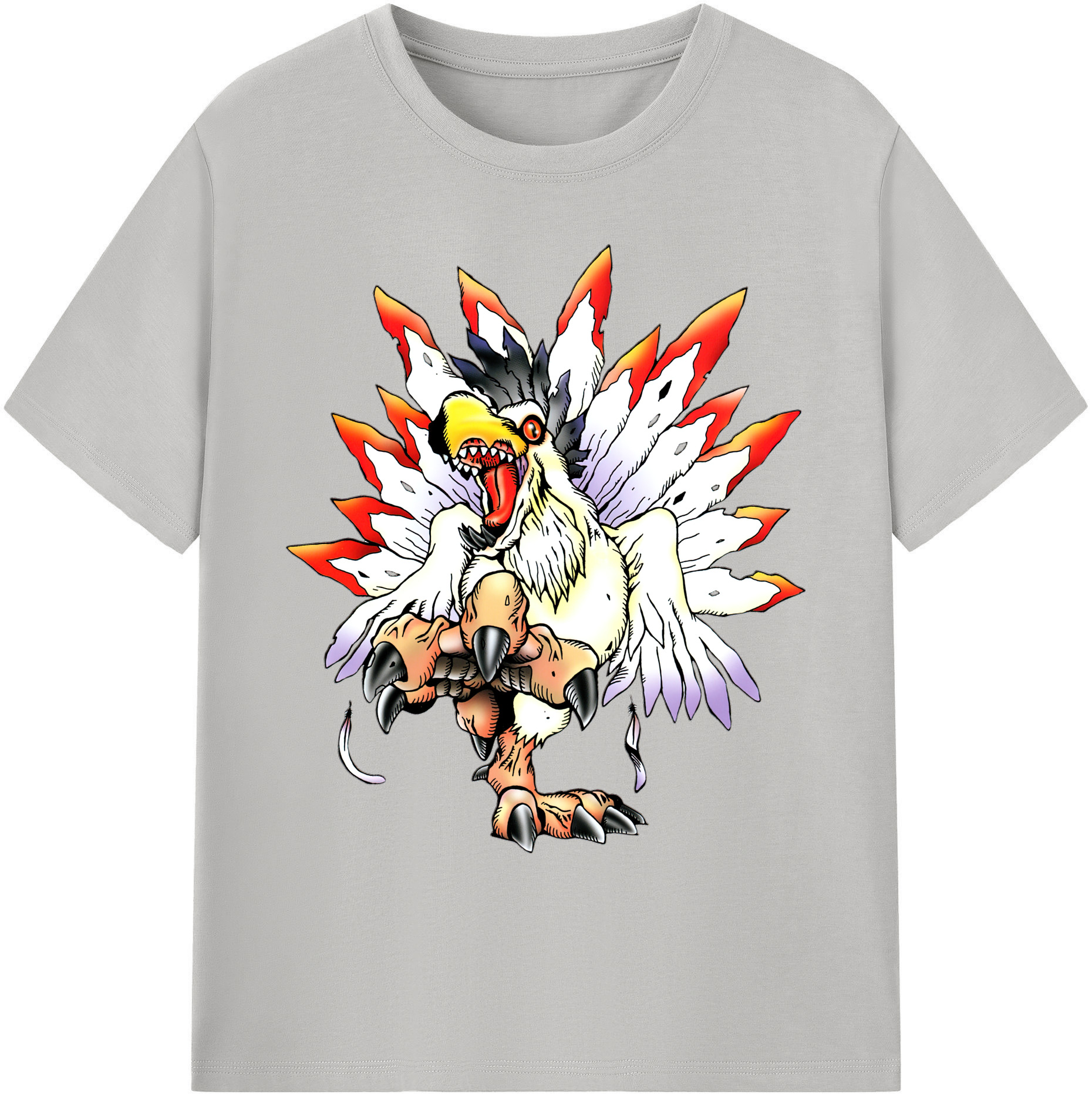 （画像用） Digimon デジタルモンスター/デジモン 綿100％ メンズ半袖Tシャツ｜肌触りやわらか＆通気性