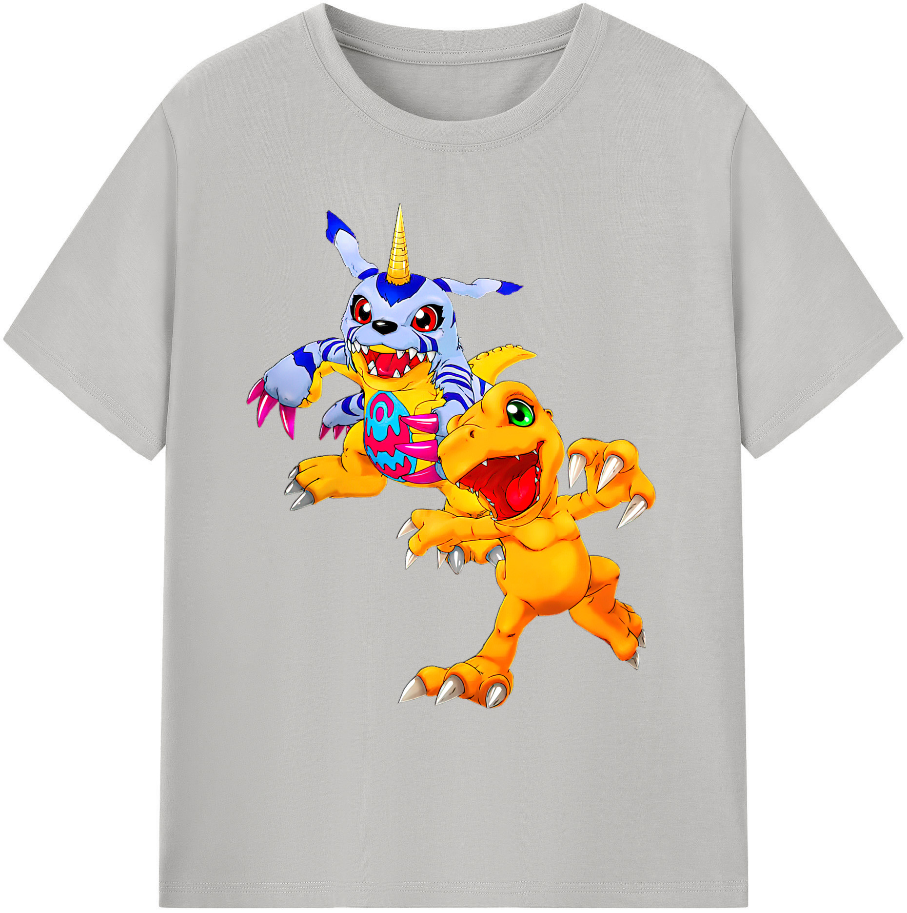 （画像用） Digimon デジタルモンスター/デジモン 綿100％ メンズ半袖Tシャツ｜肌触りやわらか＆通気性