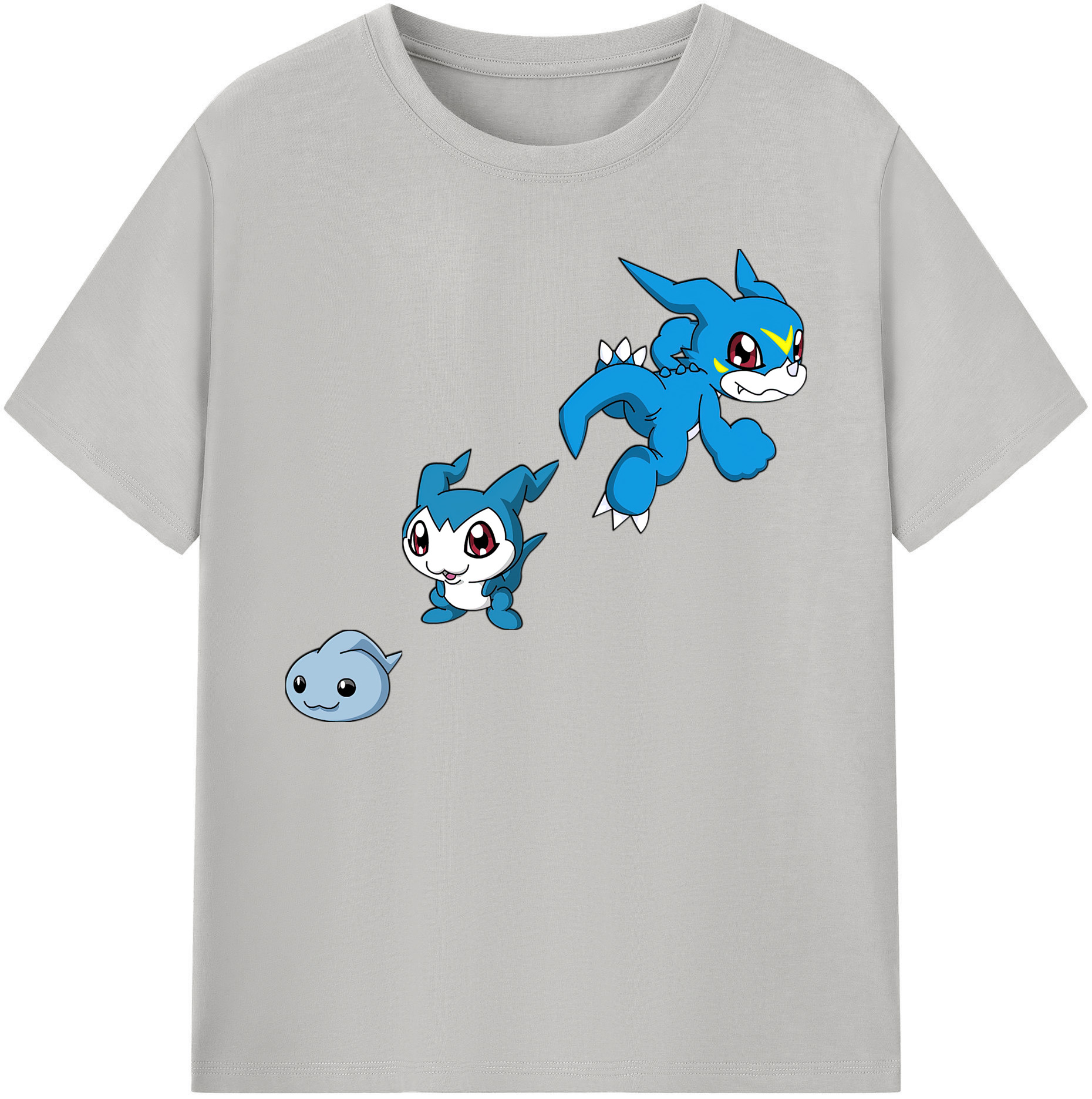 （画像用） Digimon デジタルモンスター/デジモン 綿100％ メンズ半袖Tシャツ｜肌触りやわらか＆通気性
