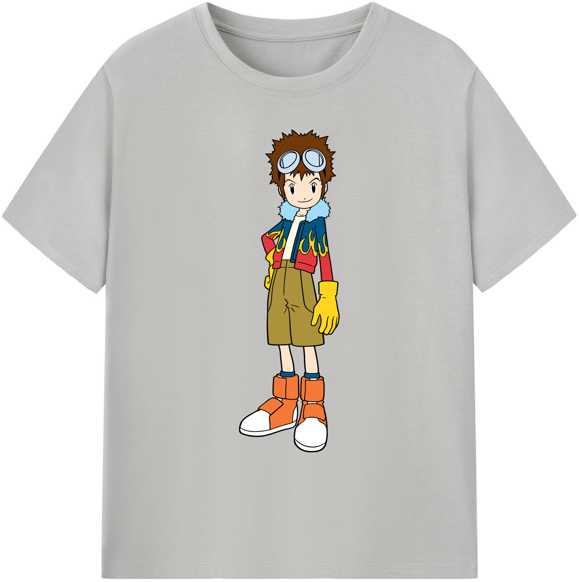 （画像用） Digimon デジタルモンスター/デジモン 綿100％ メンズ半袖Tシャツ｜肌触りやわらか＆通気性