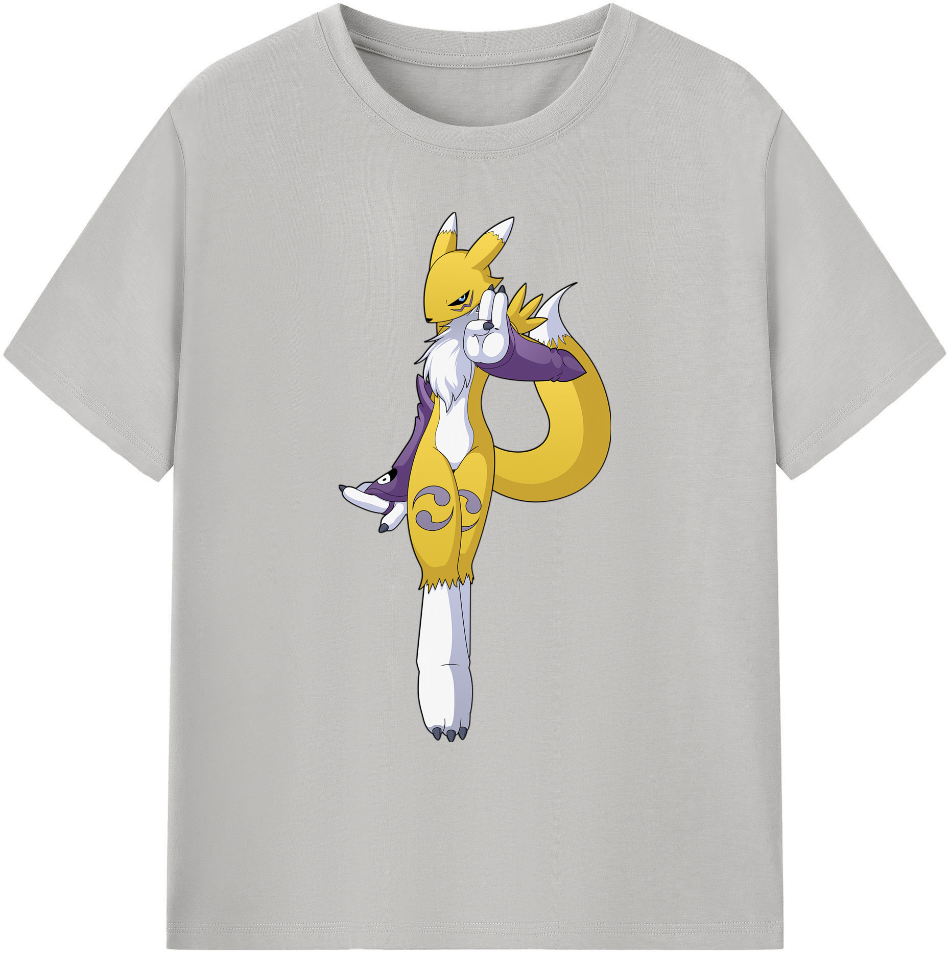 （画像用） Digimon デジタルモンスター/デジモン 綿100％ メンズ半袖Tシャツ｜肌触りやわらか＆通気性