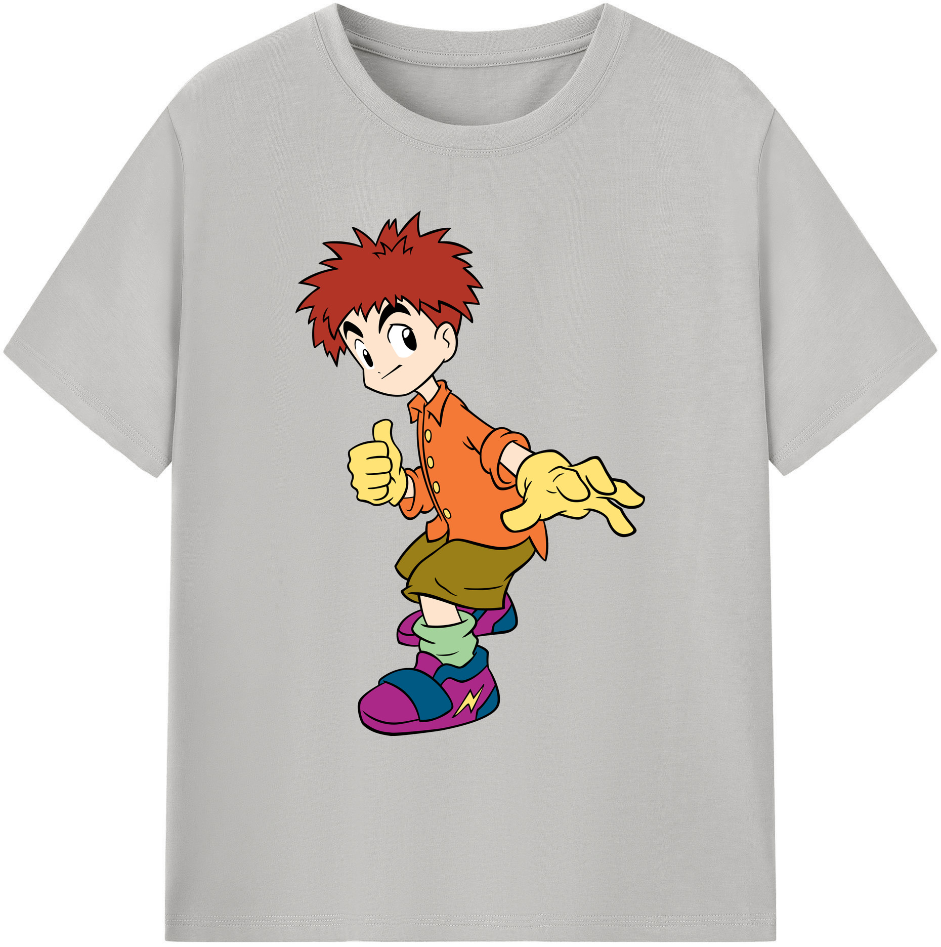 （画像用） Digimon デジタルモンスター/デジモン 綿100％ メンズ半袖Tシャツ｜肌触りやわらか＆通気性