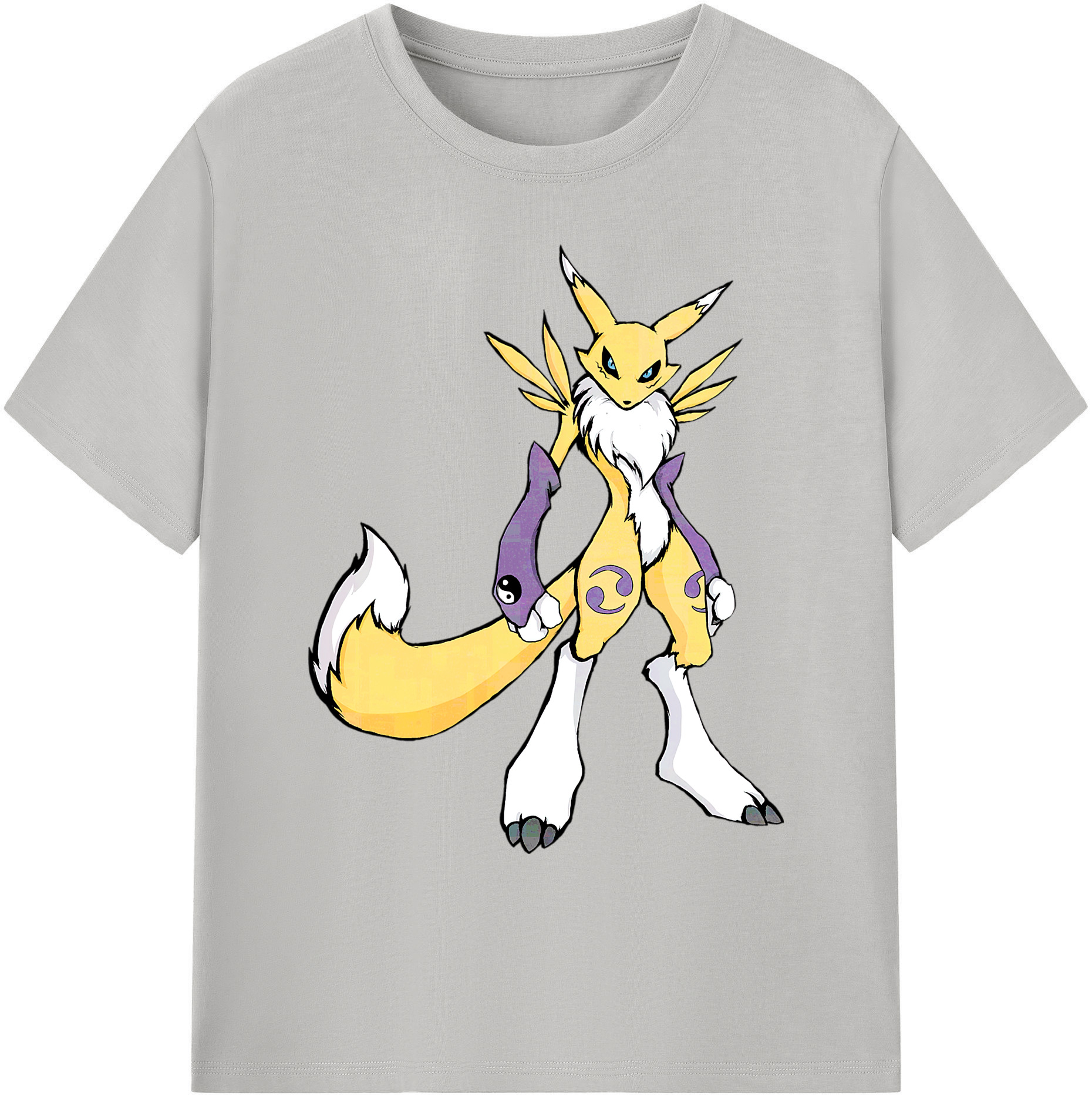 （画像用） Digimon デジタルモンスター/デジモン 綿100％ メンズ半袖Tシャツ｜肌触りやわらか＆通気性