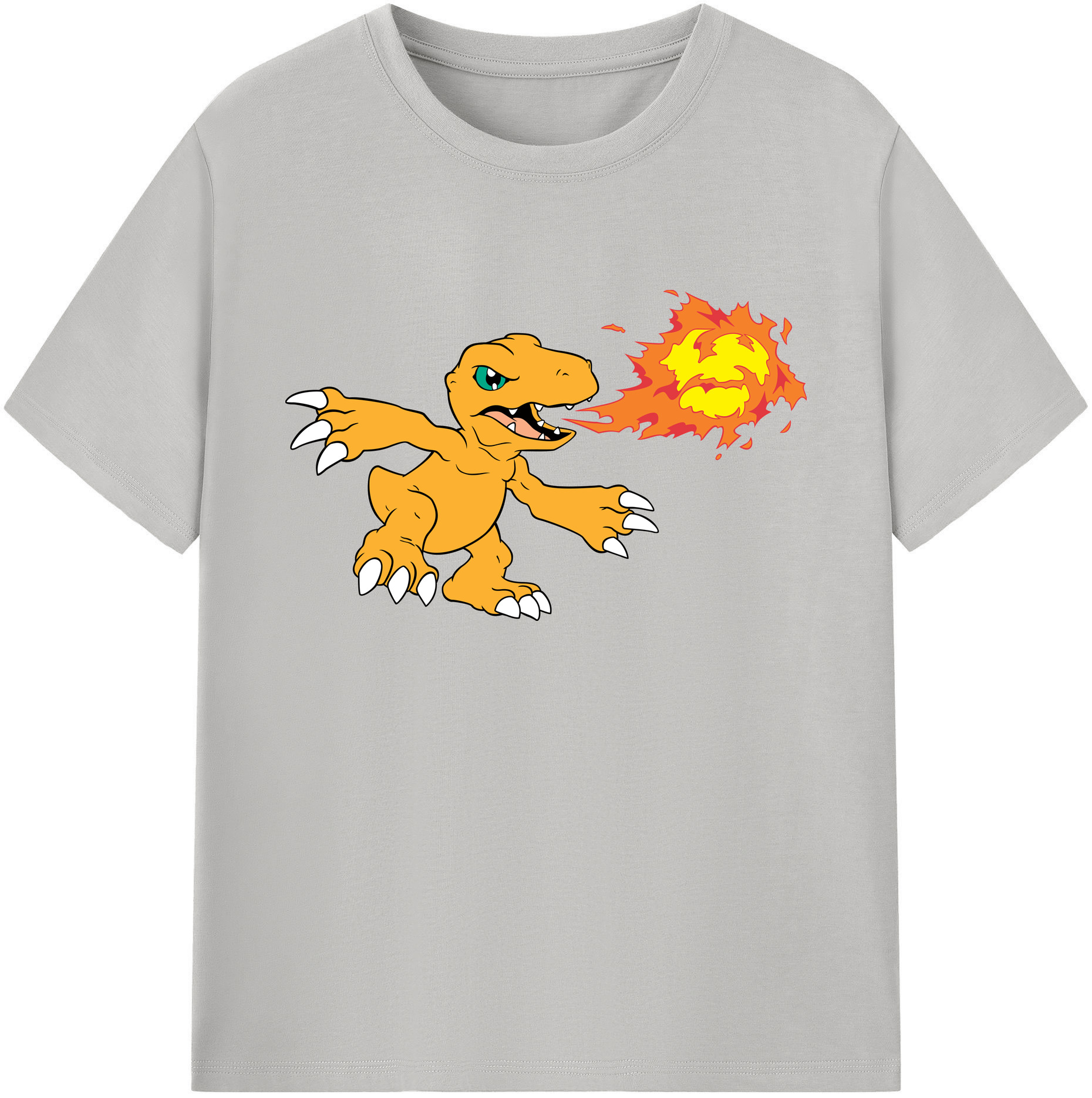 （画像用） Digimon デジタルモンスター/デジモン 綿100％ メンズ半袖Tシャツ｜肌触りやわらか＆通気性