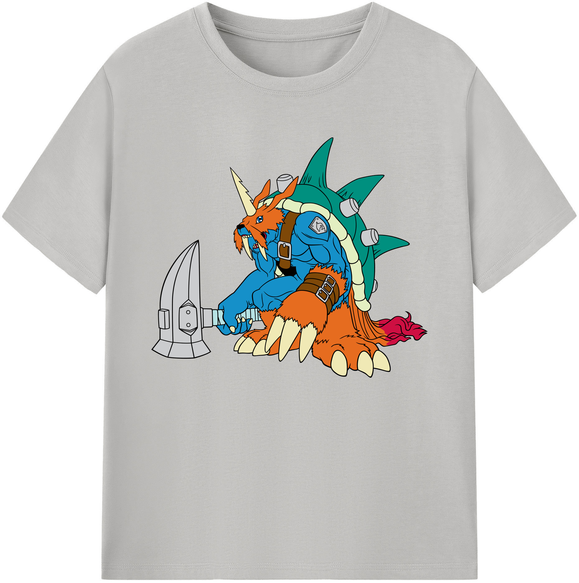 （画像用） Digimon デジタルモンスター/デジモン 綿100％ メンズ半袖Tシャツ｜肌触りやわらか＆通気性
