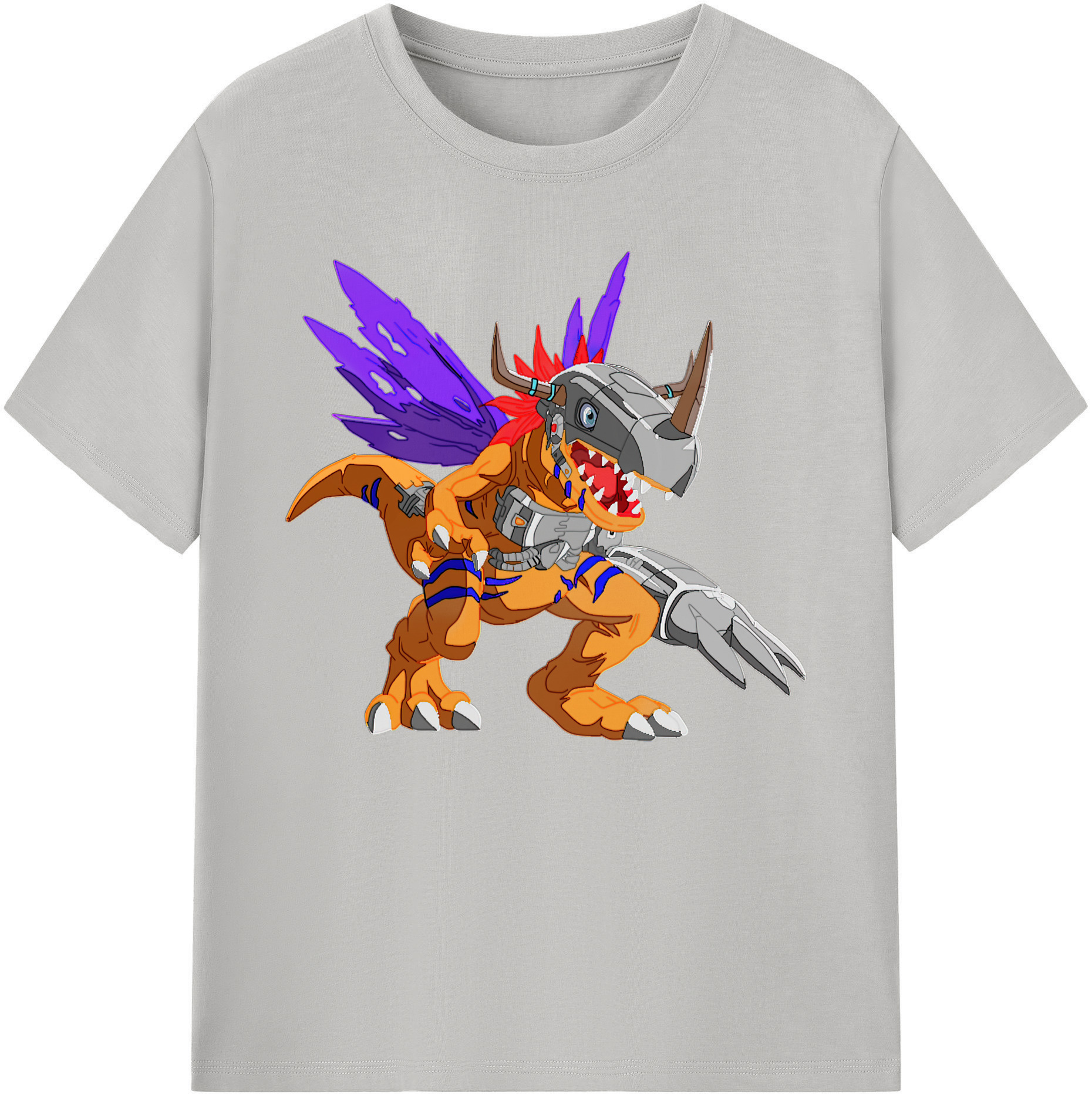 （画像用） Digimon デジタルモンスター/デジモン 綿100％ メンズ半袖Tシャツ｜肌触りやわらか＆通気性