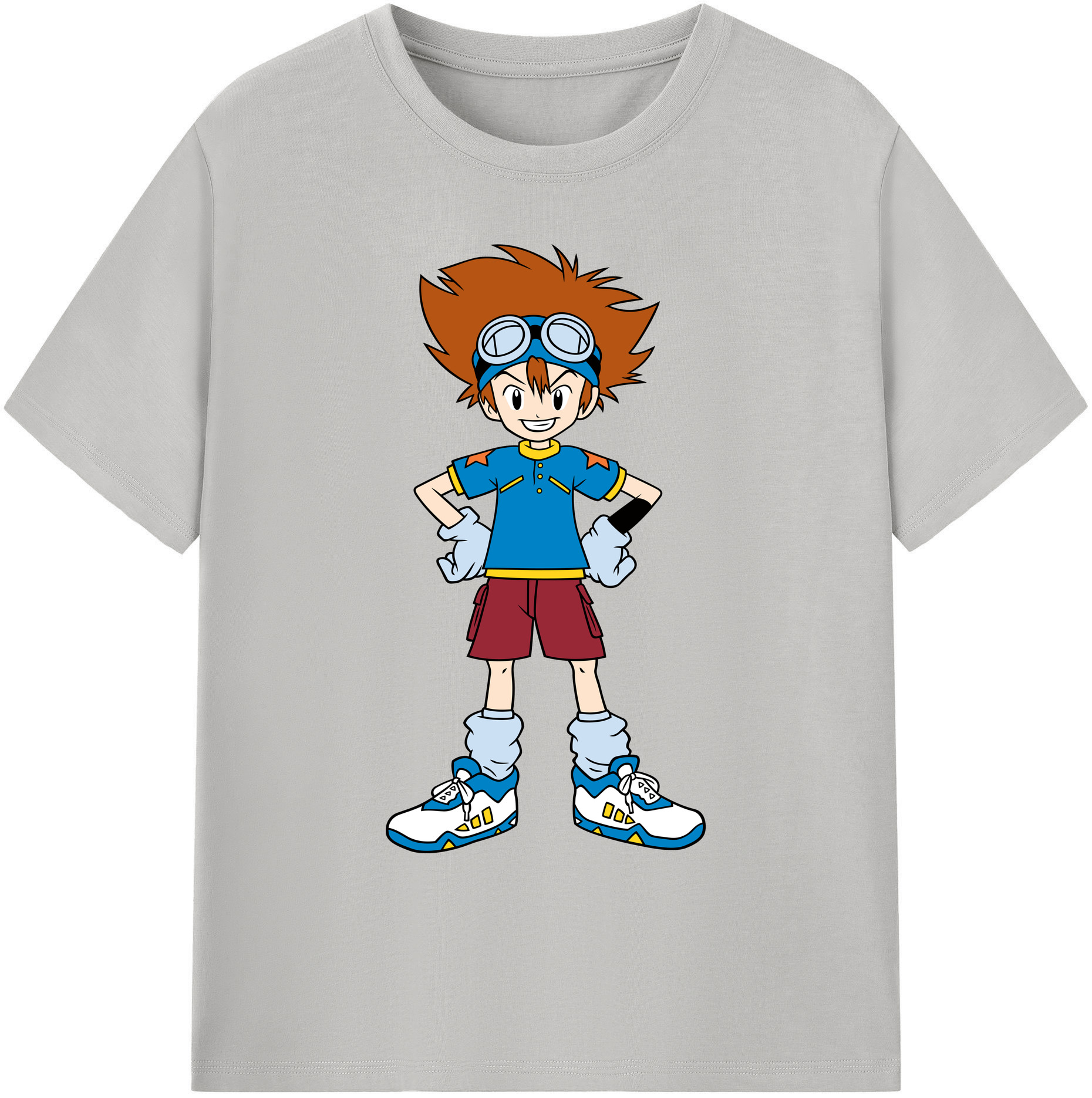（画像用） Digimon デジタルモンスター/デジモン 綿100％ メンズ半袖Tシャツ｜肌触りやわらか＆通気性