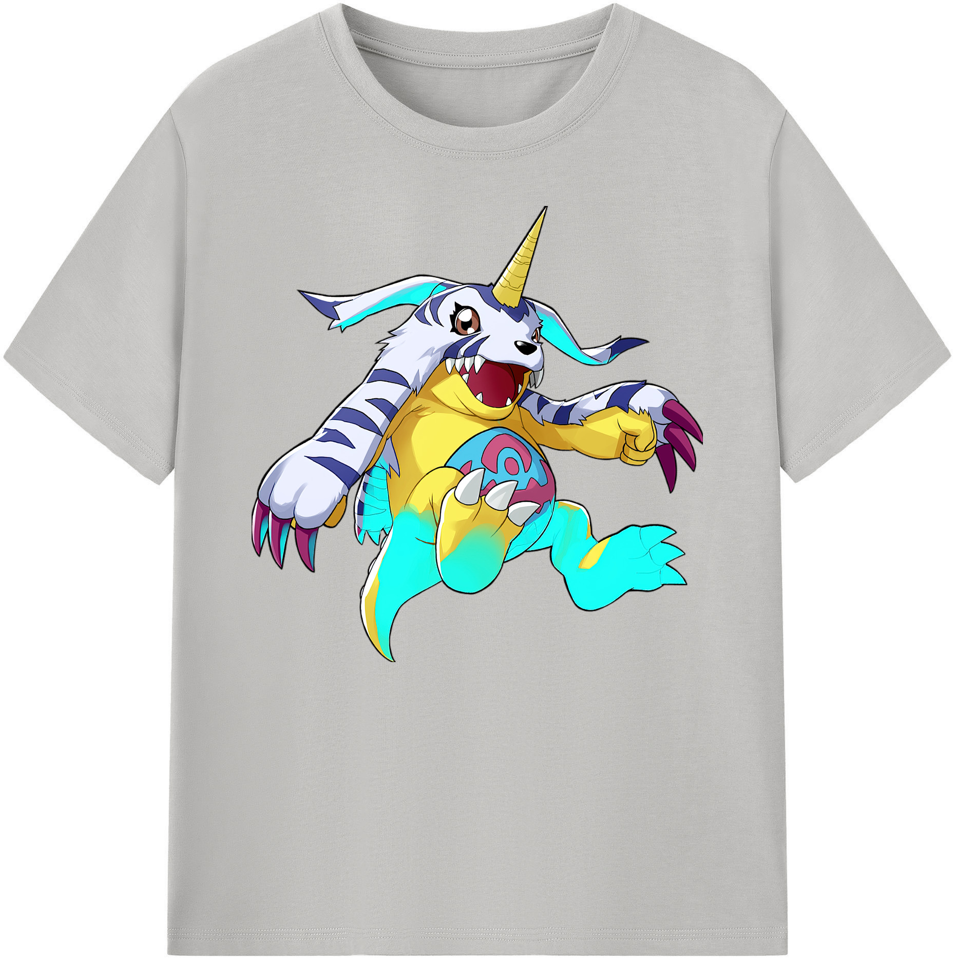 （画像用） Digimon デジタルモンスター/デジモン 綿100％ メンズ半袖Tシャツ｜肌触りやわらか＆通気性