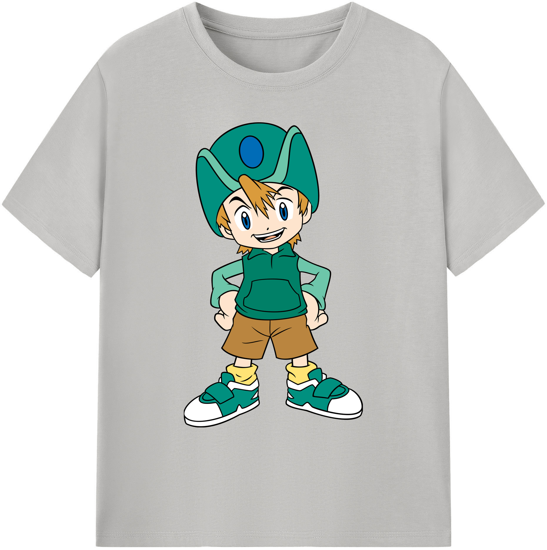 （画像用） Digimon デジタルモンスター/デジモン 綿100％ メンズ半袖Tシャツ｜肌触りやわらか＆通気性