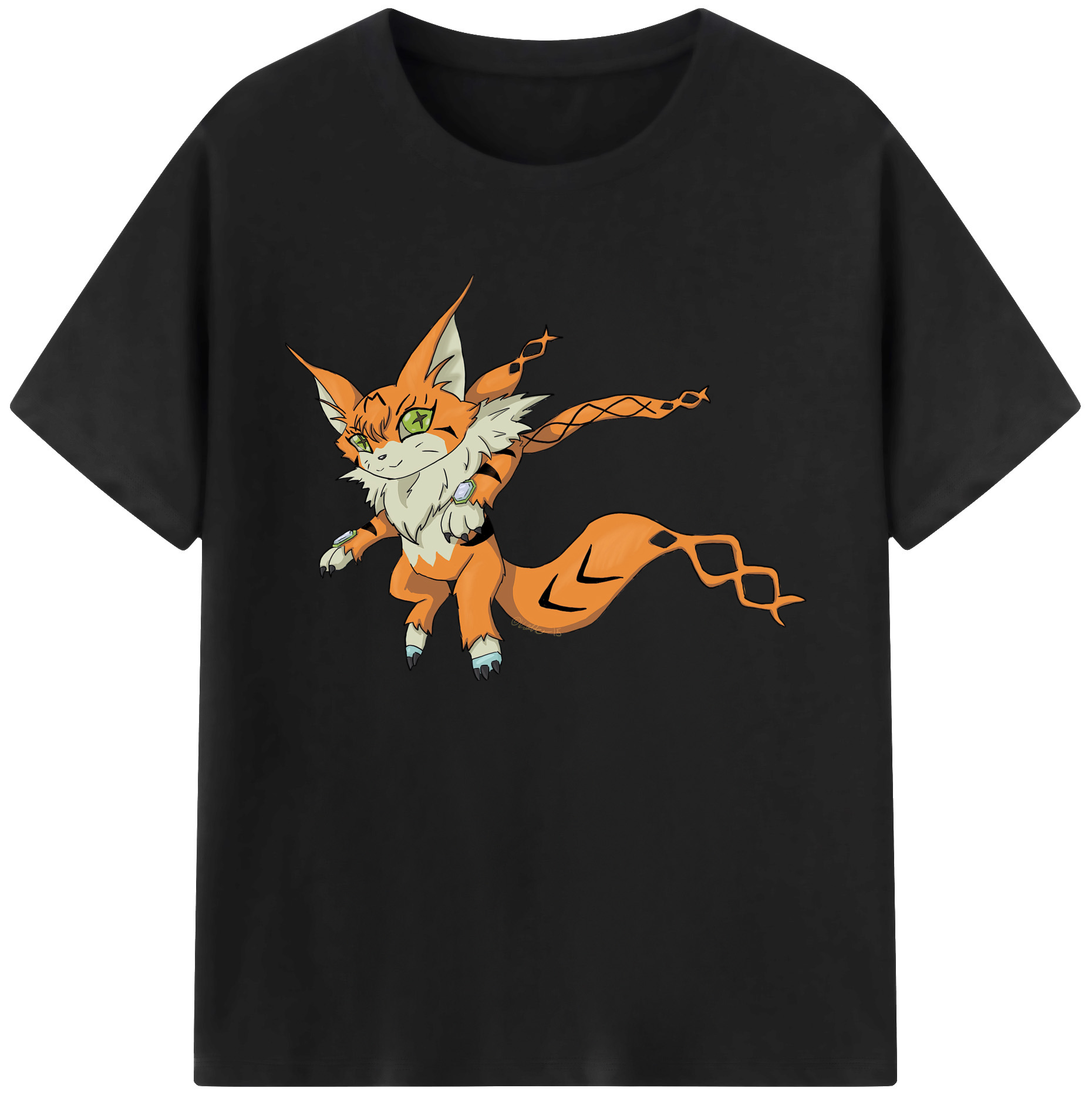 （画像用） Digimon デジタルモンスター/デジモン 綿100％ メンズ半袖Tシャツ｜肌触りやわらか＆通気性