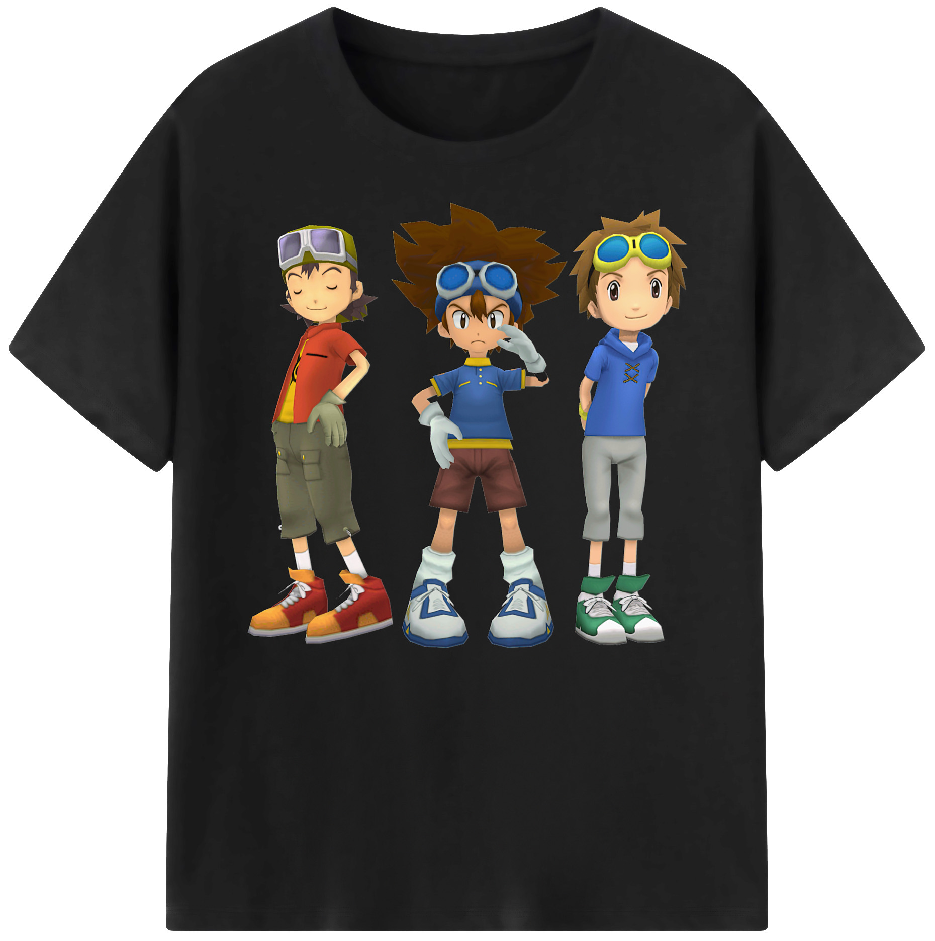 （画像用） Digimon デジタルモンスター/デジモン 綿100％ メンズ半袖Tシャツ｜肌触りやわらか＆通気性