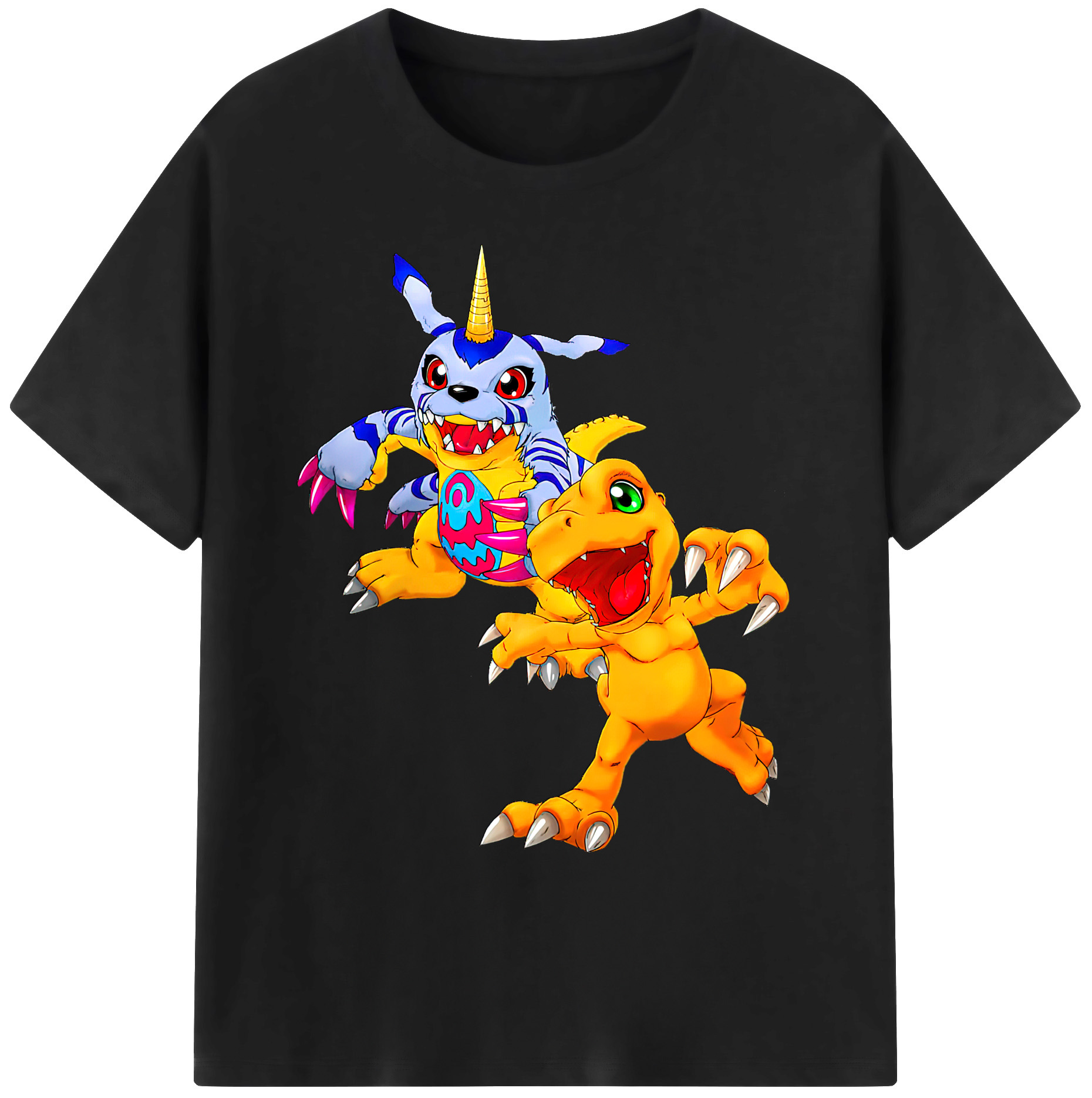 （画像用） Digimon デジタルモンスター/デジモン 綿100％ メンズ半袖Tシャツ｜肌触りやわらか＆通気性