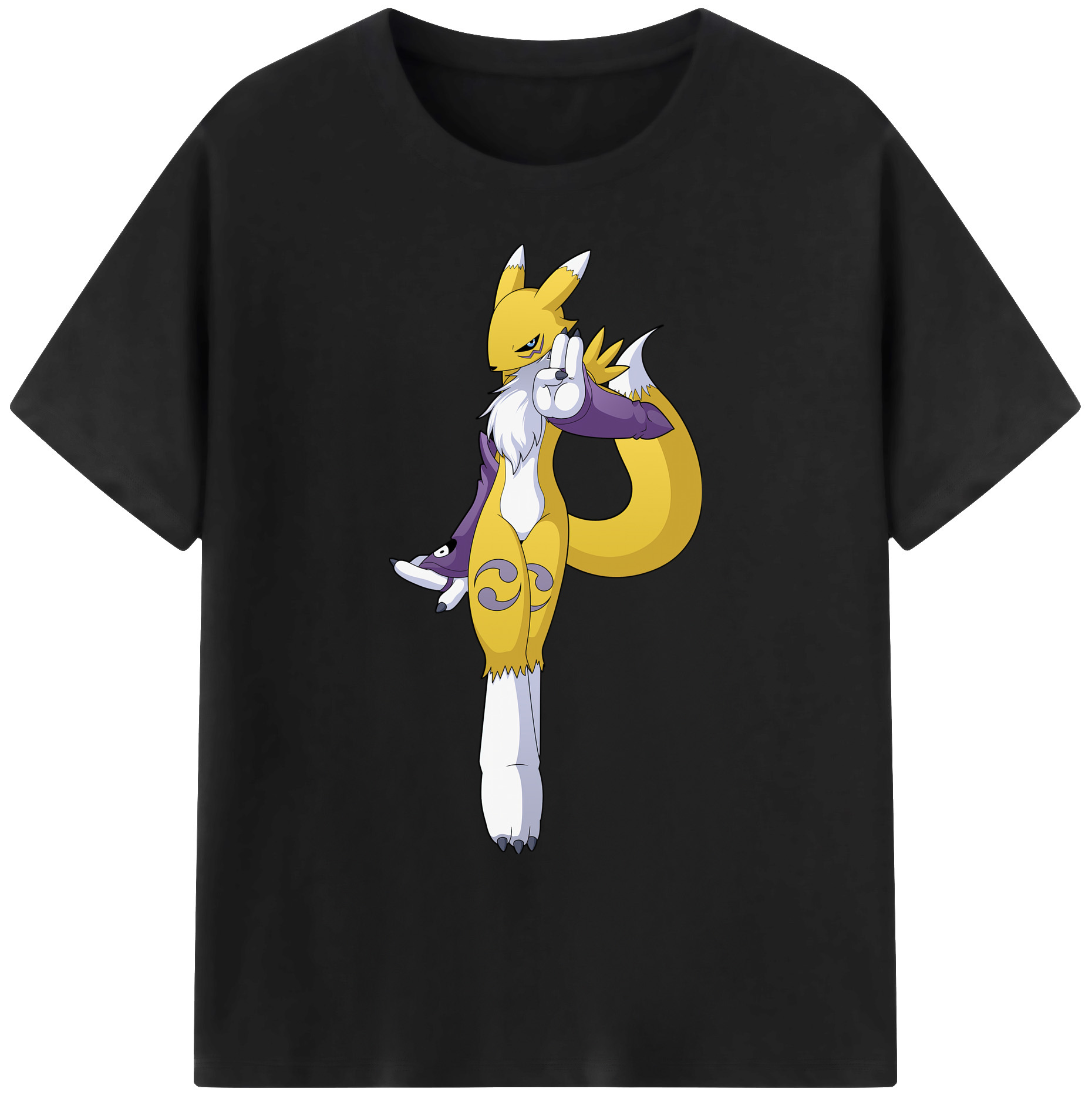 （画像用） Digimon デジタルモンスター/デジモン 綿100％ メンズ半袖Tシャツ｜肌触りやわらか＆通気性